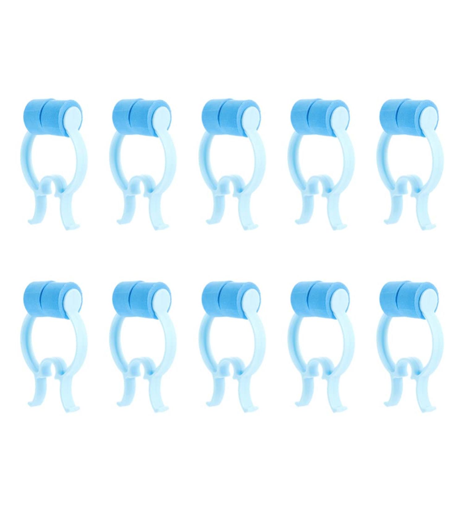 Sky-Blue Nose Pincher Snore Strips - 10pcs Nasal Clips for Snoring and Nose Bleeding - Buy Online on GoSupps.com