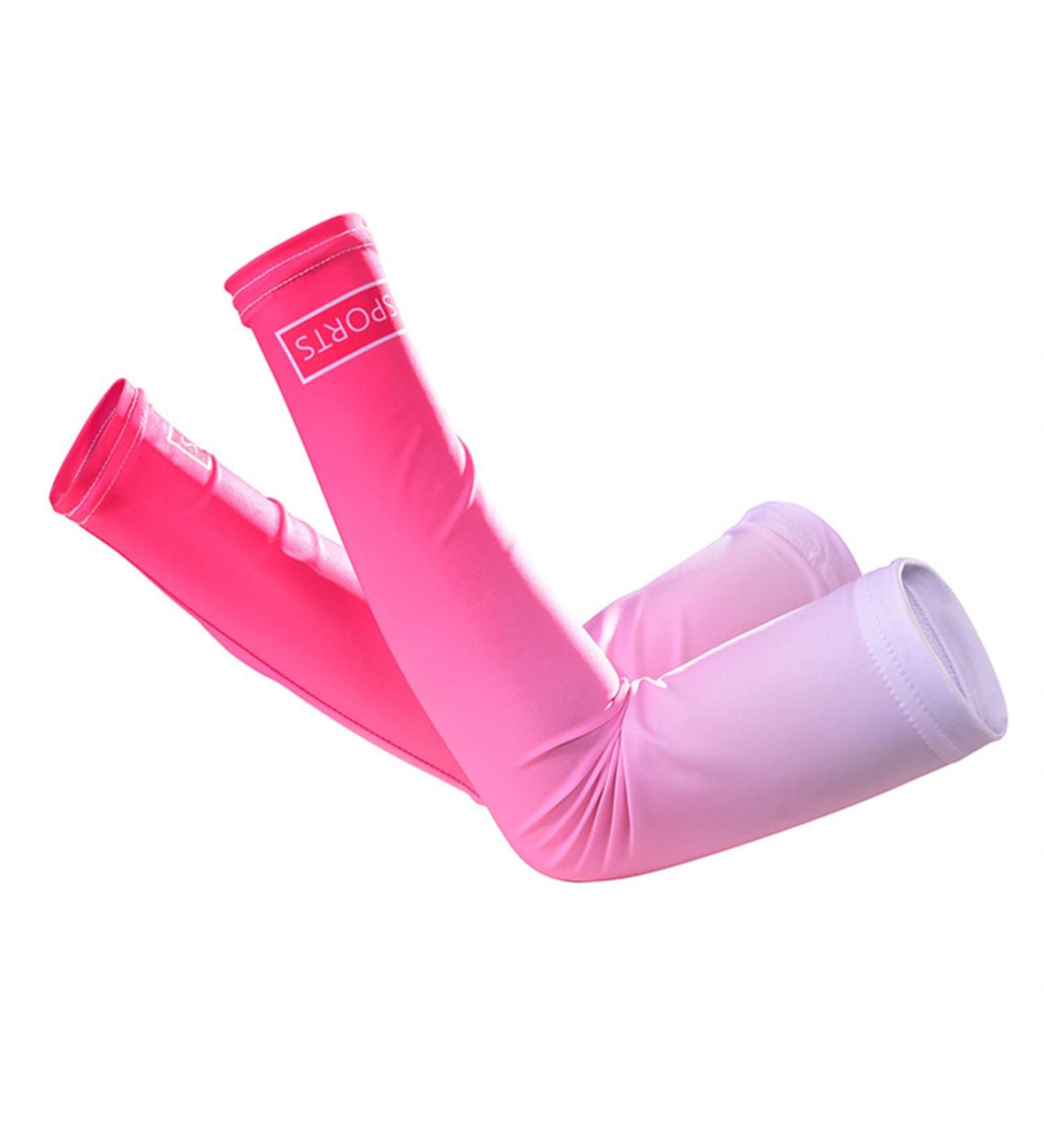 WskLinft 1 Pair Arm Sleeve -pilling Breathable Fine Stitching Quick-drying Arm Sleeve for Exercise Pink - Buy Online on GoSupps.com