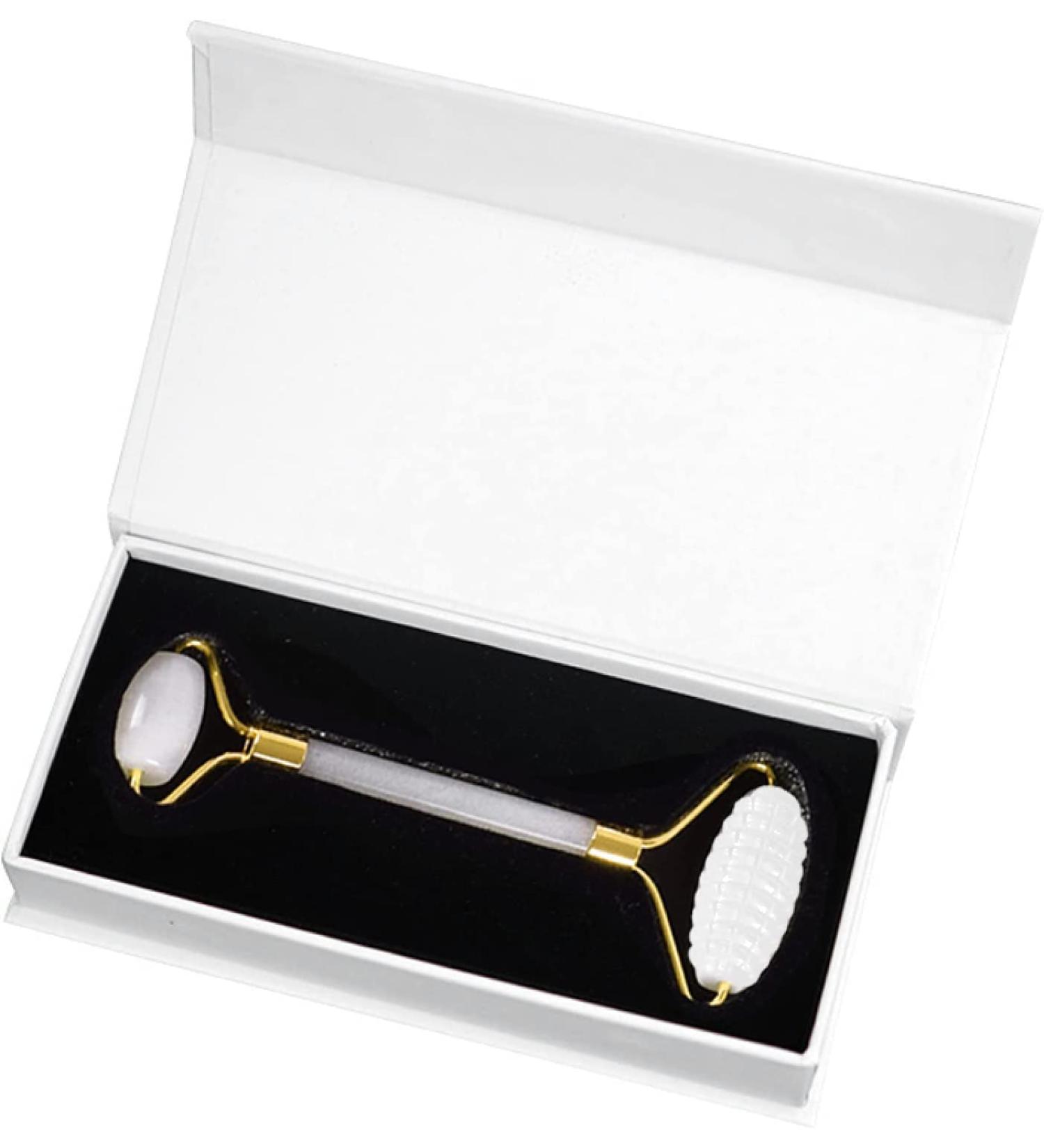 Stay Healthy Massage Roller - Natural White Stone Facial Massager & Jade Scooter for Ultimate Care - Buy Online on GoSupps.com