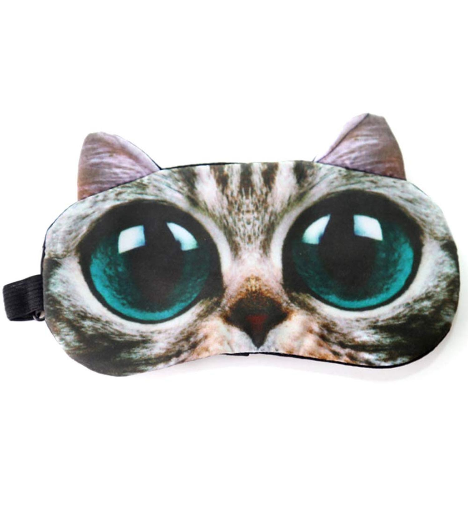 Big Eyes Cat Ice Eye Mask - Cooling Eye Mask for Sleeping, Relaxation, Dry Eyes, Styes, Sinus Pain, Headache Relief - Buy Online on GoSupps.com