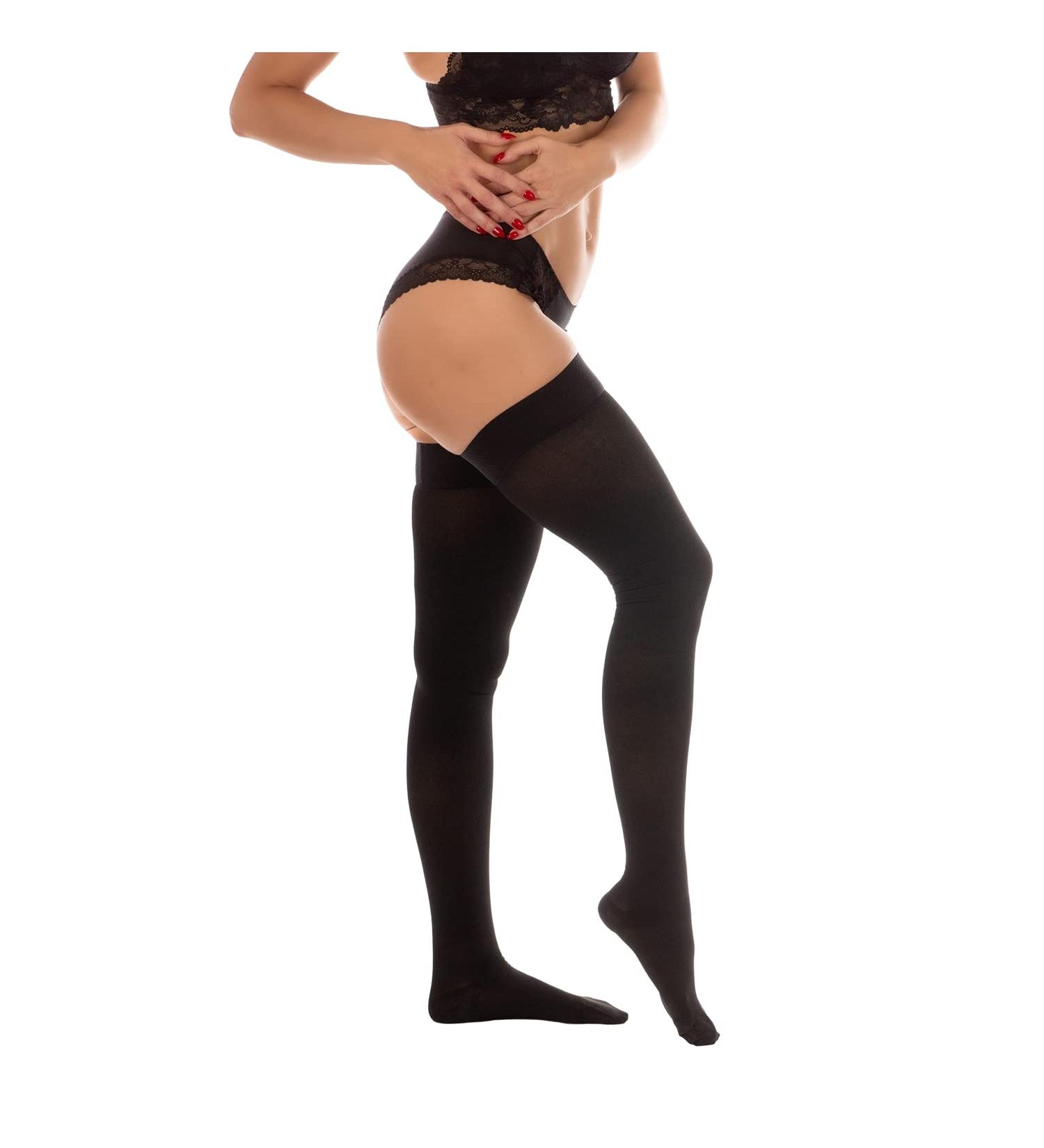 RIEMTEX Class 2 Compression Stockings for Men & Women - CCL2 Support in Black/Beige | Classic 7231 Size 7 - Buy Online on GoSupps.com