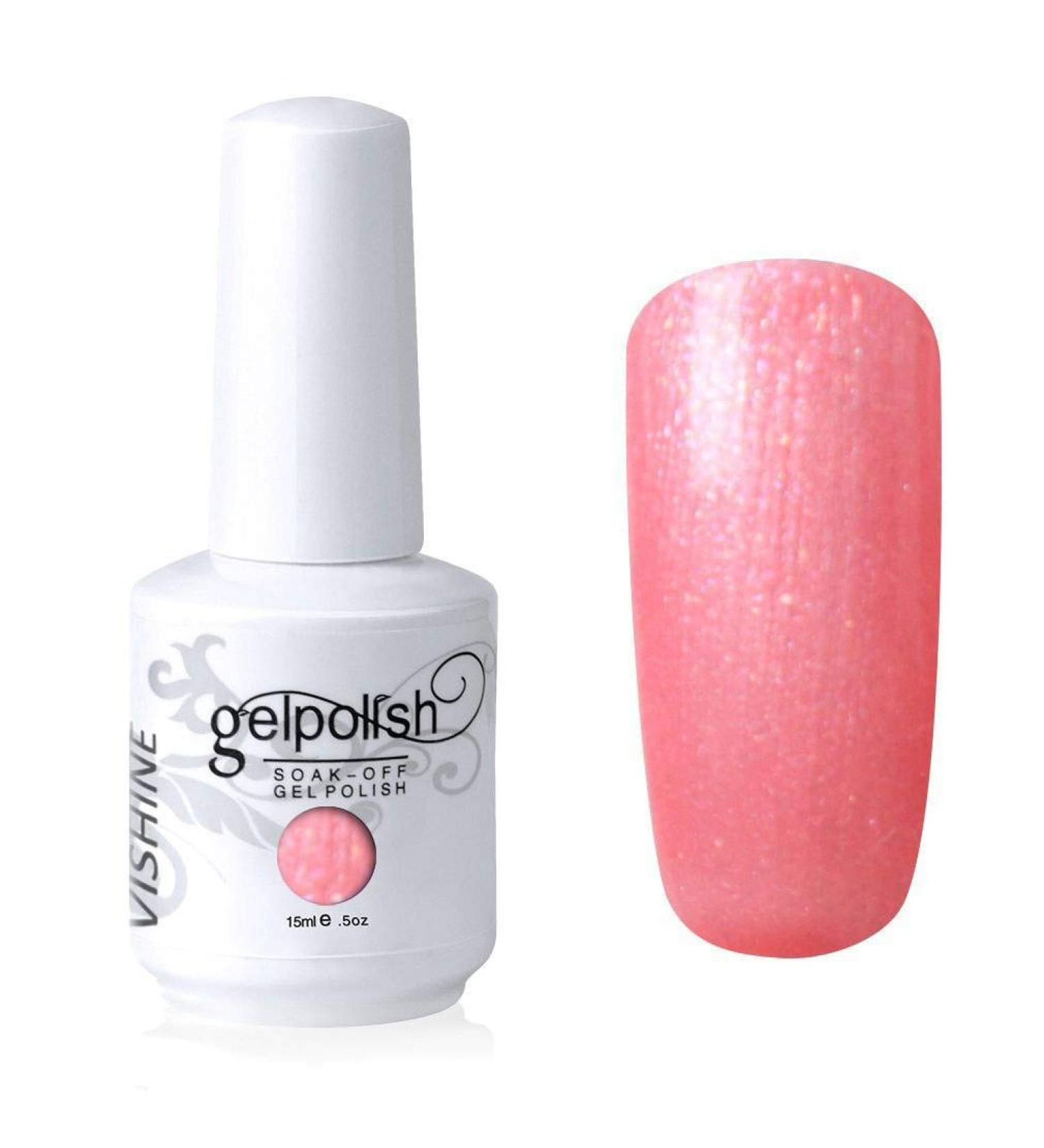 Vishine Nail Salon UV Manicure Polish Soak Off Gel Polish Nail Art Pearl Lightpink(758) #758 - Buy Online on GoSupps.com