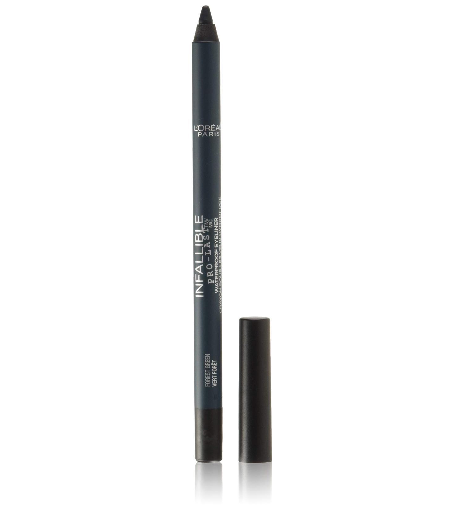 L'Oreal Paris Infallible Pro-Last Pencil Eyeliner - Waterproof Smudge-Resistant Formula for Any Look - Forest Green 0.042 oz - Buy Online on GoSupps.com