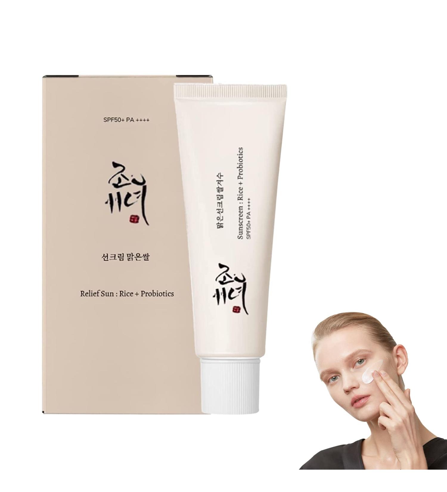 Josaon Relief Sun Organic Sunscreen SPF50 +PA++++ with Rice & Probiotics | Nourishing UV Defense for All Skin Types | 1 PCS - Buy Online on GoSupps.com