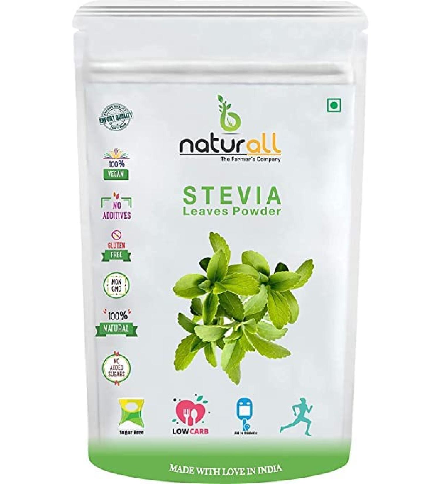 SHN Green Stevia leaf powder | Helps to Control Blood Sugar Level I Alternative to Processed Sugar I 100% Zero calorie suger fee - 500 X 2 Pack 1 Kg By B Naturall