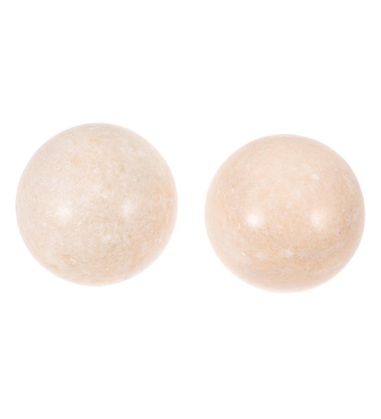 Buy Minkissy 2-St Jade Fitness Handball Exercise Massage Balls - Smooth Portable Relaxation Balls for Stress Relief & Massage - Buy Online on GoSupps.com