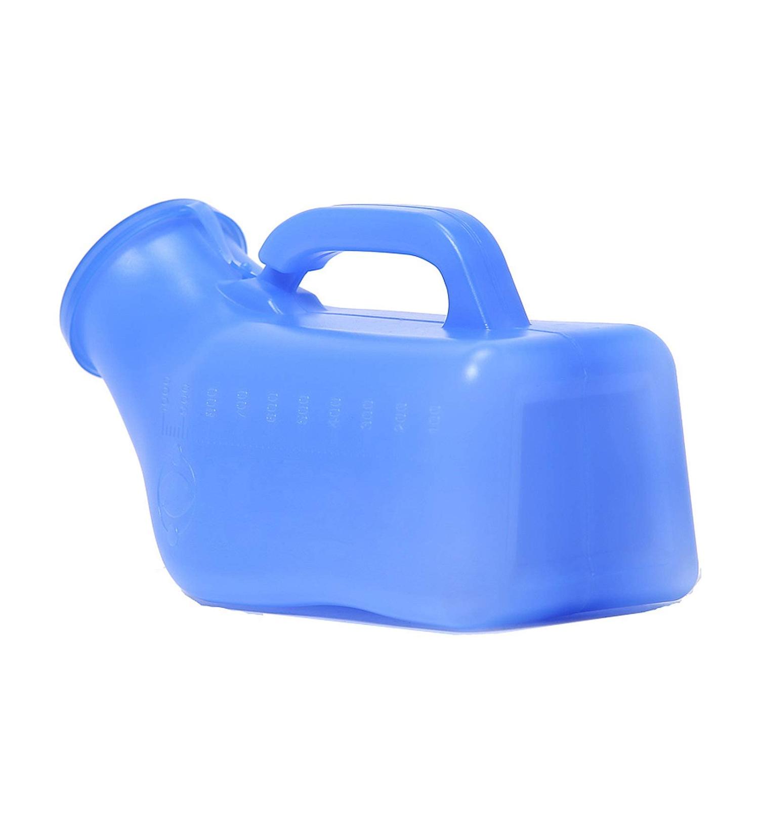 Male Convenient Urinal Pee Bottles Home Urinal Potty Thick Firm Urine Bottle with Lid for Men 1L Happy - Buy Online on GoSupps.com