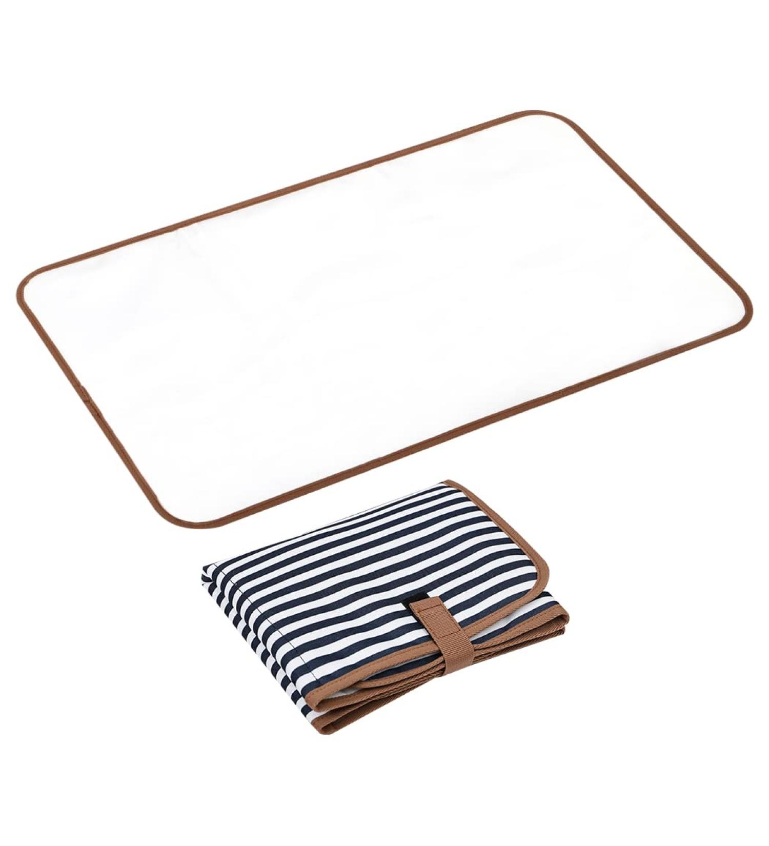 Lekebaby Portable Changing Mat Nappy Changing Mat Foldable Baby Changing Mat Travel Changing Mat Portable Baby Change Mat Blue Striped Blue Stripes - Buy Online on GoSupps.com