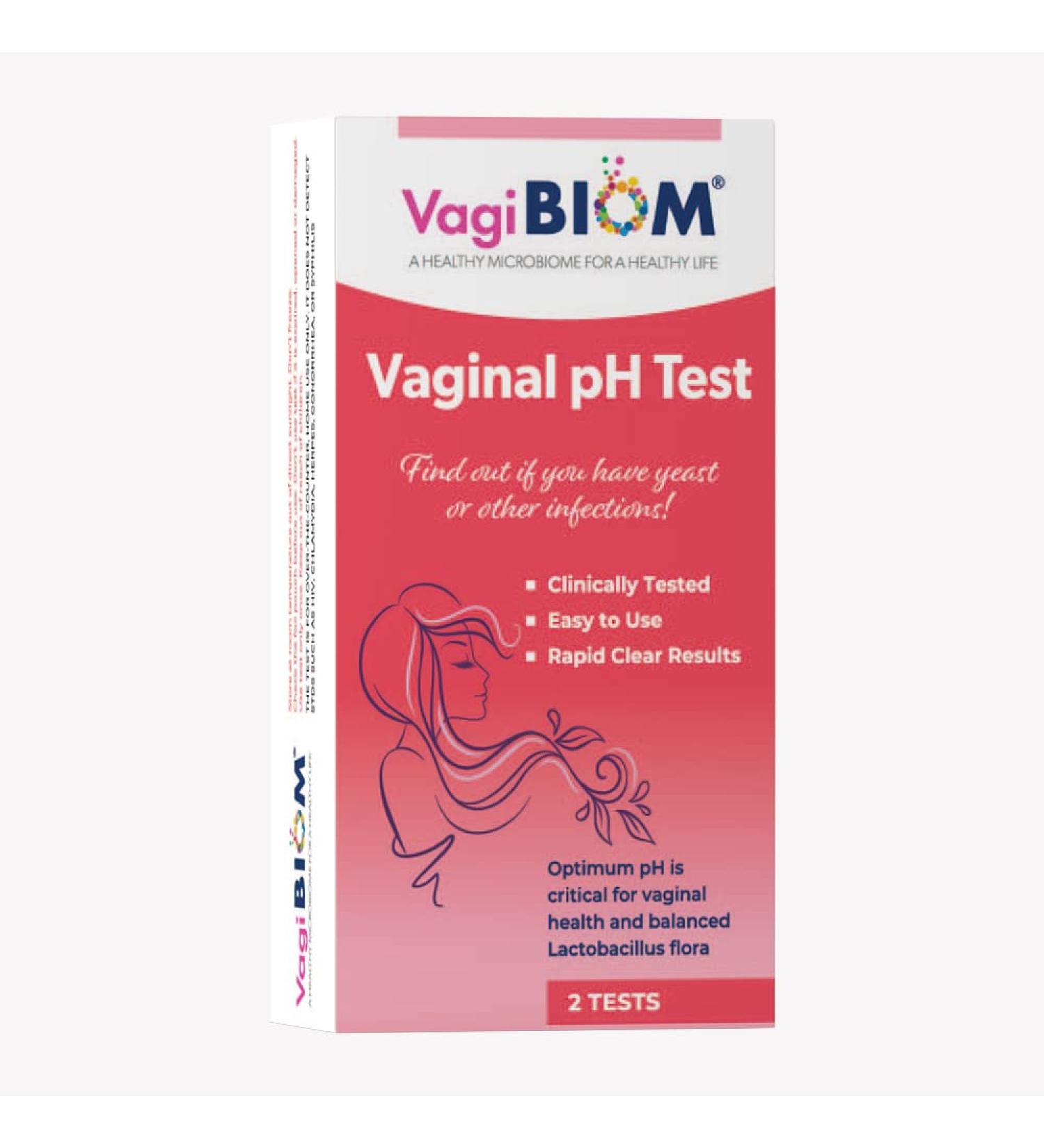 VagiBiom Vaginal pH Tester Kit - Maintain Balance & Health with Optimum pH Levels - 2 Tests Included - Buy Online on GoSupps.com