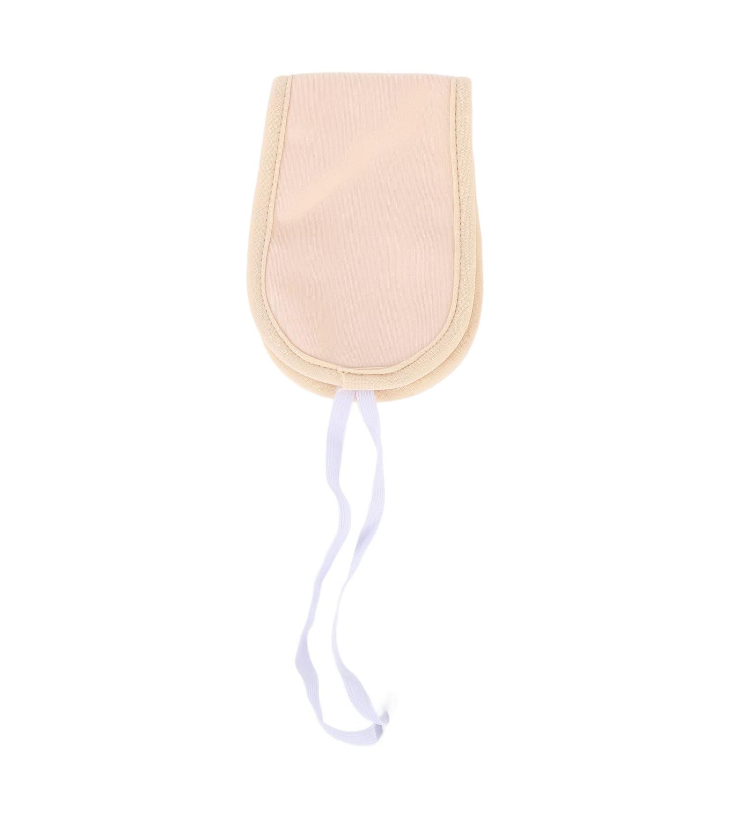 Narrow-Ribbed Reusable Castor Oil Pack - Soft Compress for Neck Pain & Thyroid Relief (Khaki) - Buy Online on GoSupps.com