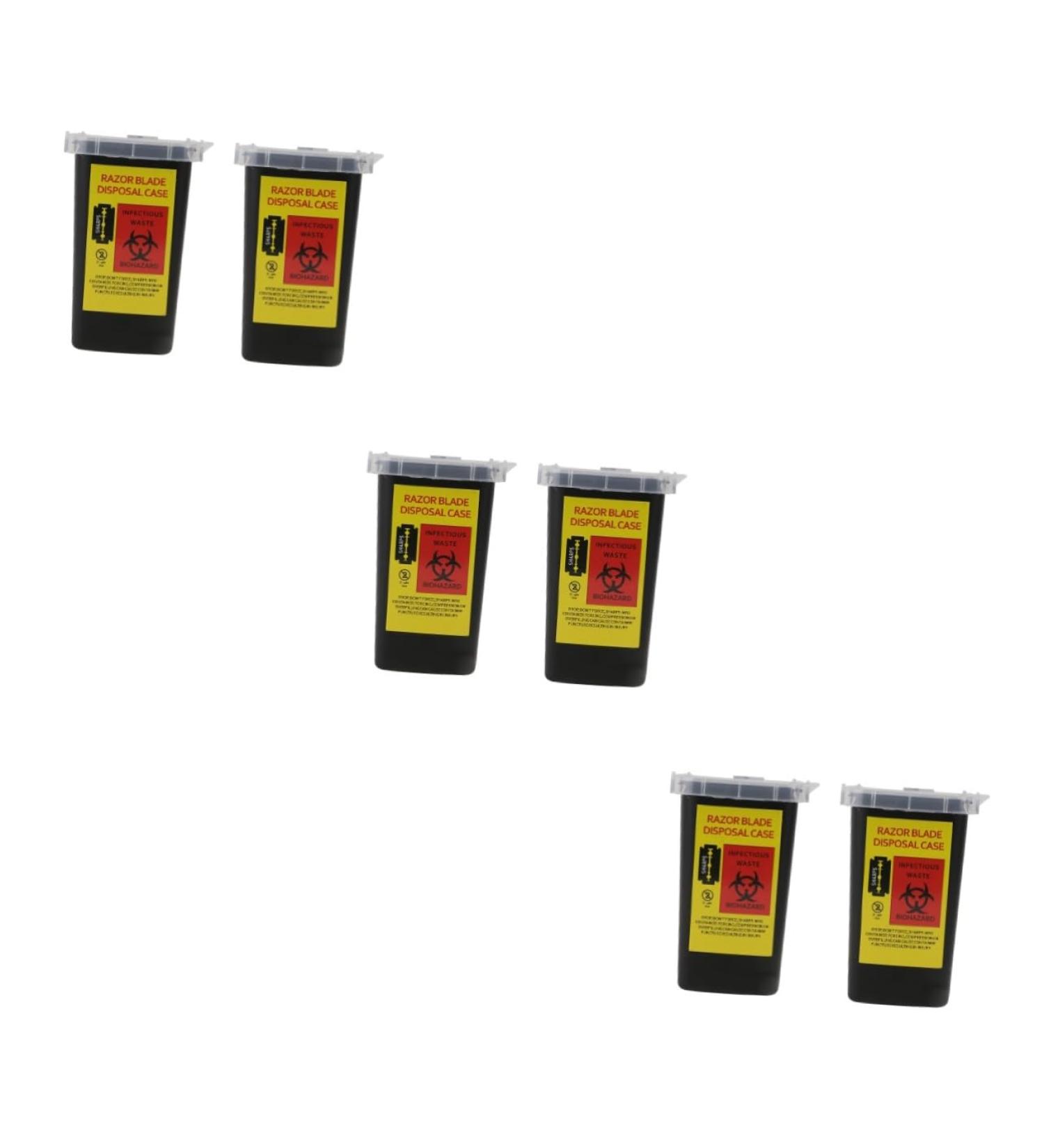 Minkissy 6 Pack Blade Storage Box | Razor Blade Recycling Container | Sharp Disposal for Safe Shaving - Buy Online on GoSupps.com