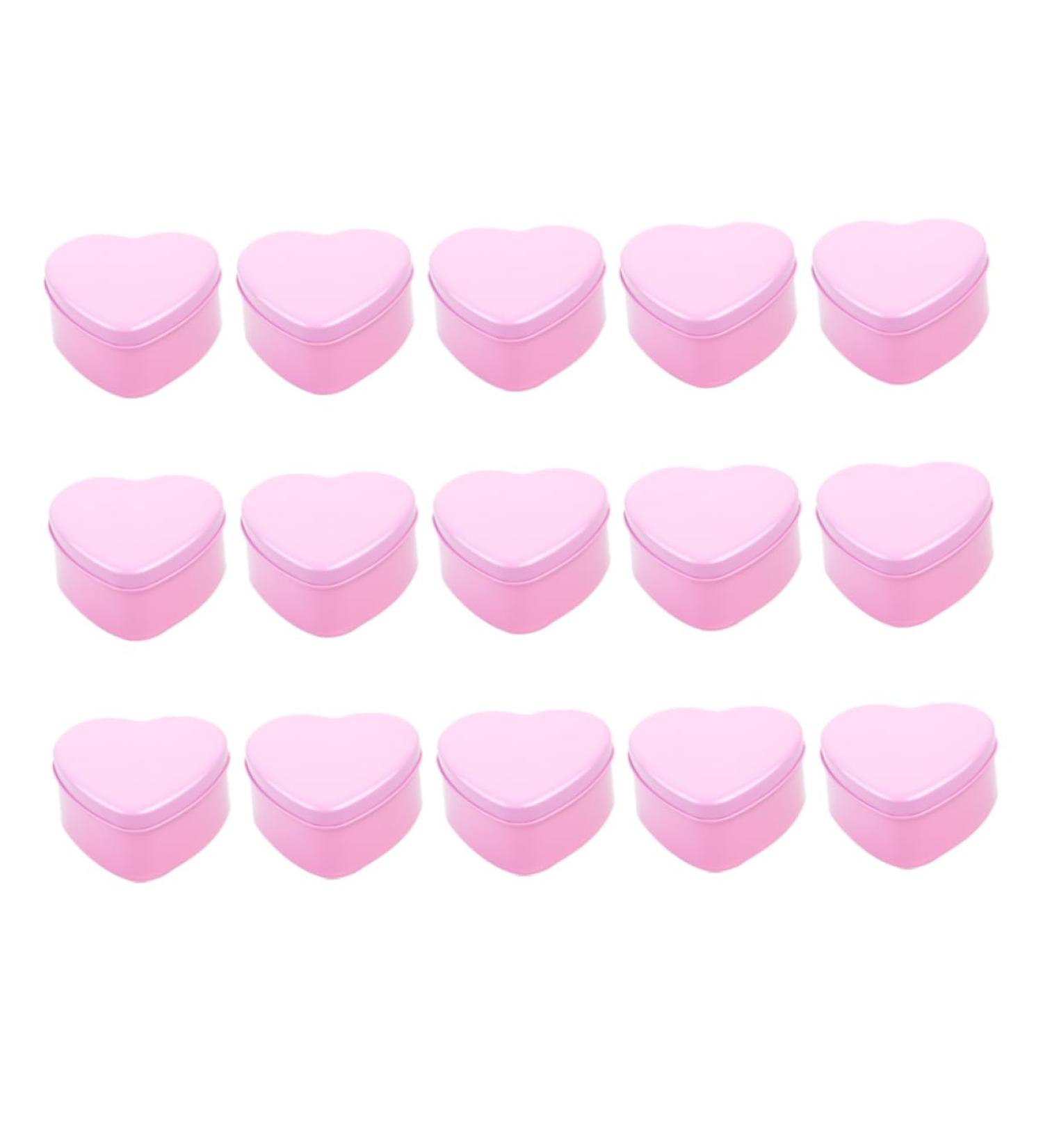 PLAFOPE Valentine Tins 15pcs Box Boxes Candy Storage Containers Portable Fashion Candy Case Candy Box Metal Small Can 9*9*4.5cm Pink - Buy Online on GoSupps.com