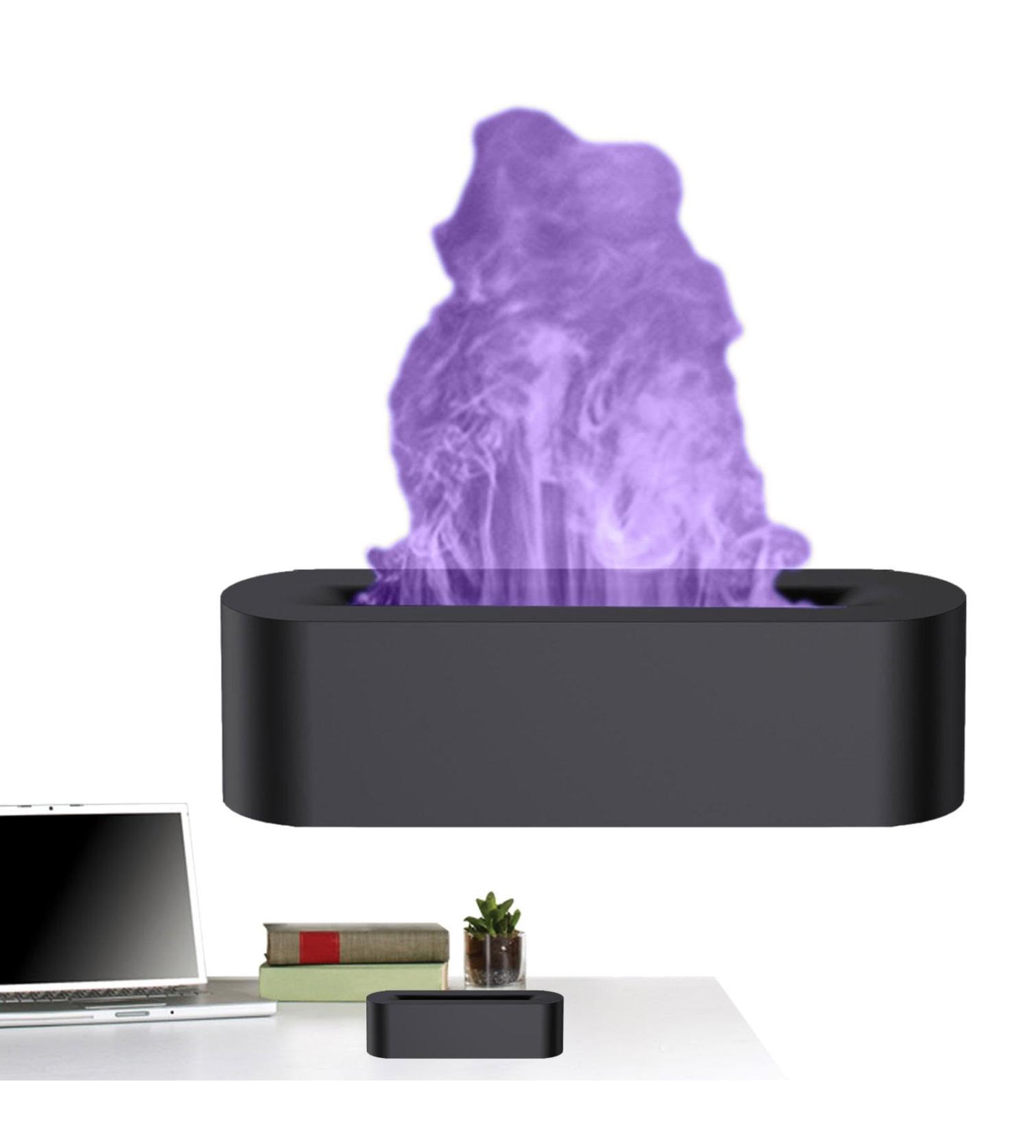 Flame Oil Diffusers - Noiseless Colorful & Waterless Flame Diffuser for Bedroom & Desk - Automatic Shut Down Cool Mist Humidifier - Buy Online on GoSupps.com