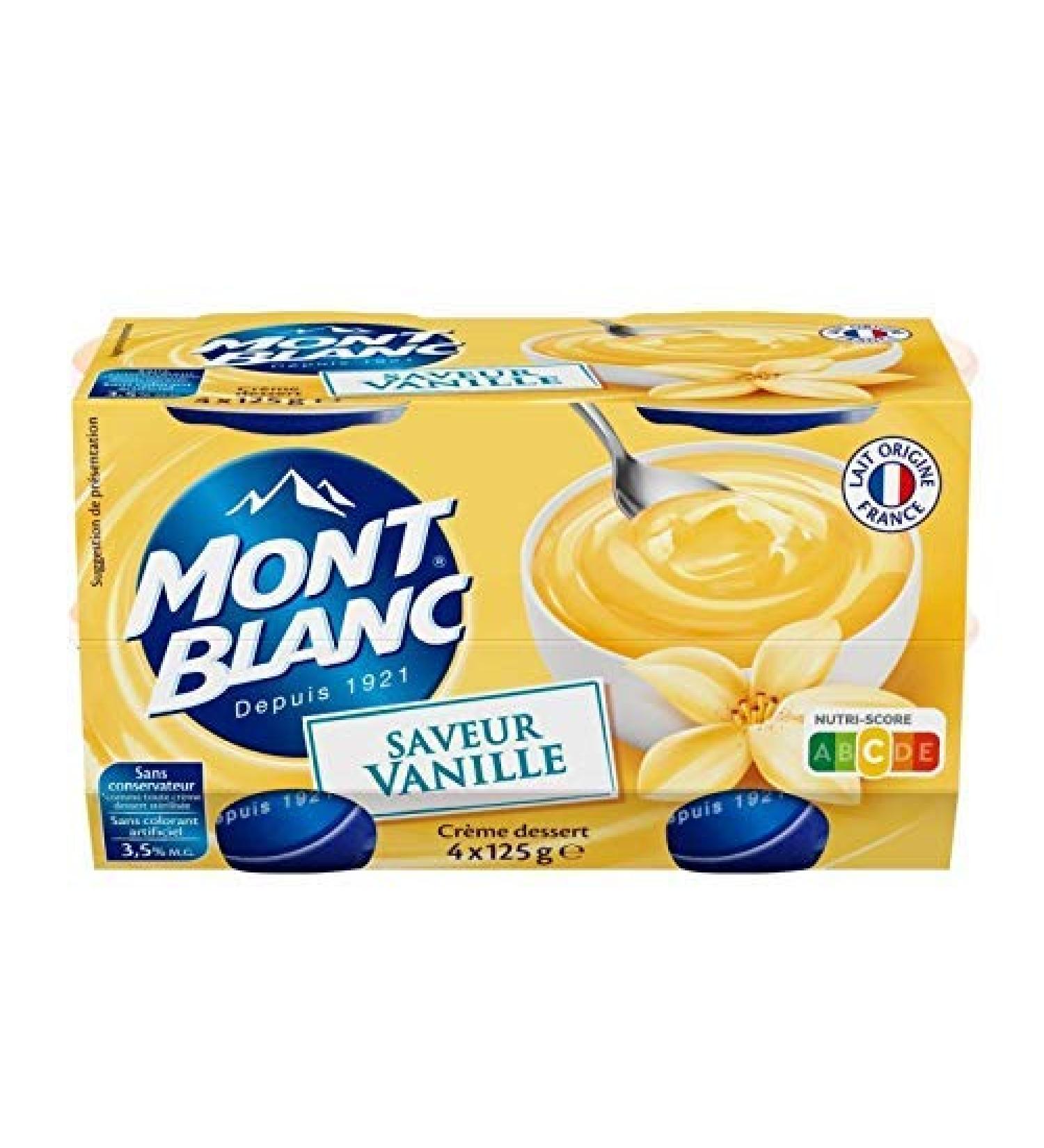 MONT BLANC - Vanille 4X125G - Lot De 4 - livraison offerte