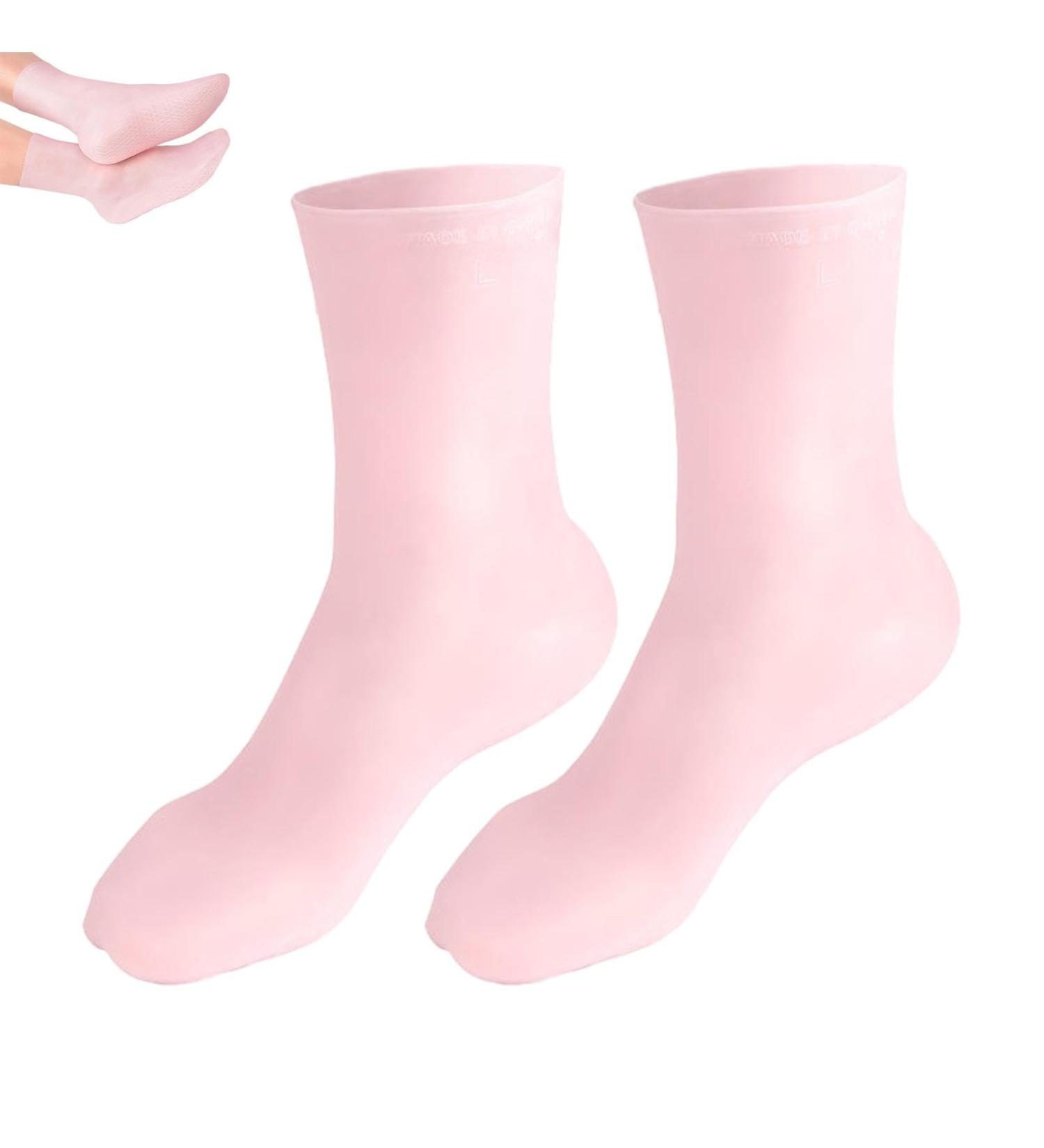 Pedicure Moisturizing Socks Cracked Heel Dry Women Aloe Soft Gel Long Silicone(S) - Buy Online on GoSupps.com