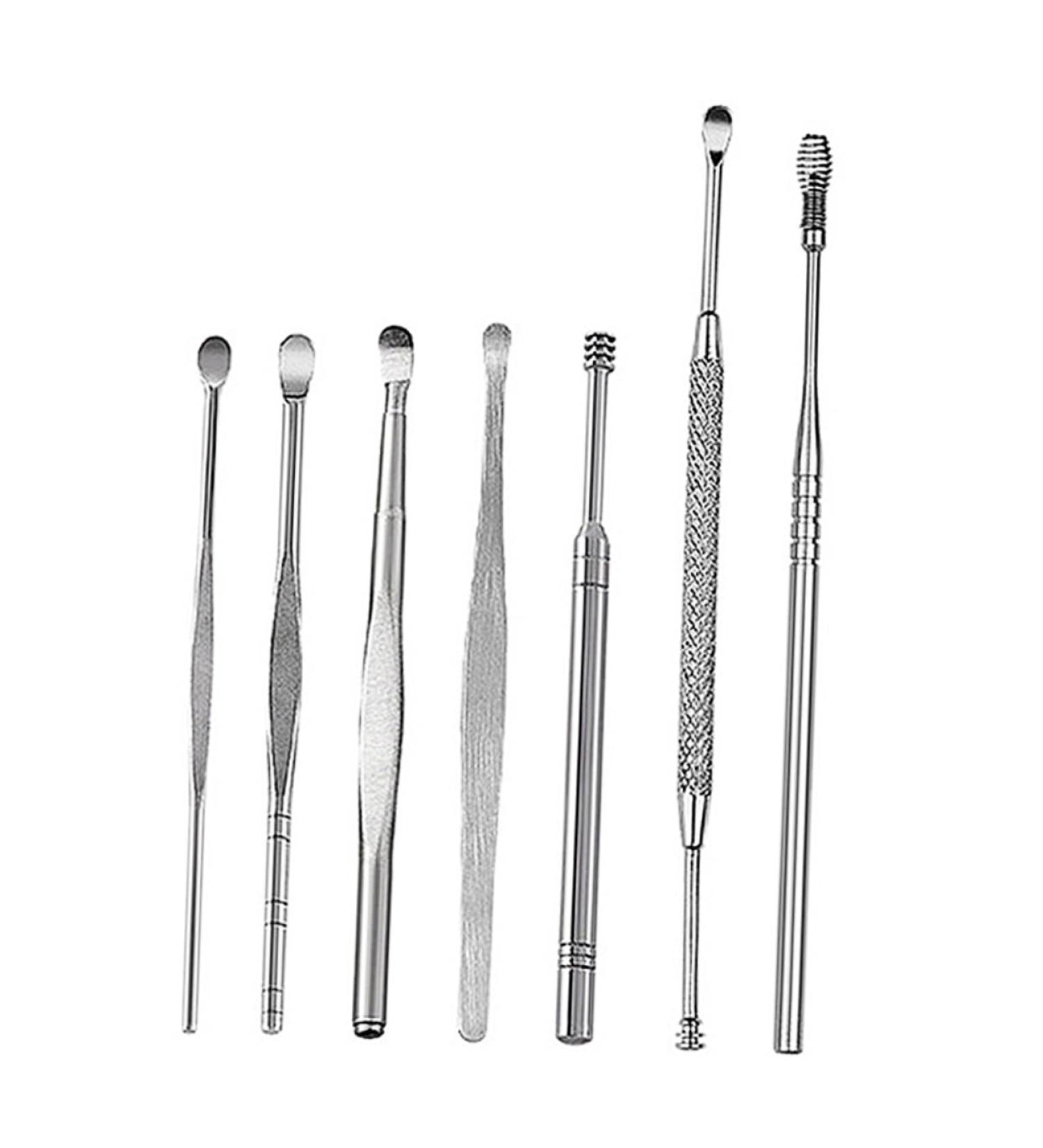 Beaupretty 7pcs Stainless Steel Ear Wax Removal Tool Kit - Effective Ear Cleaner Set for Safe Ear Care & Hygiene - Buy Online on GoSupps.com