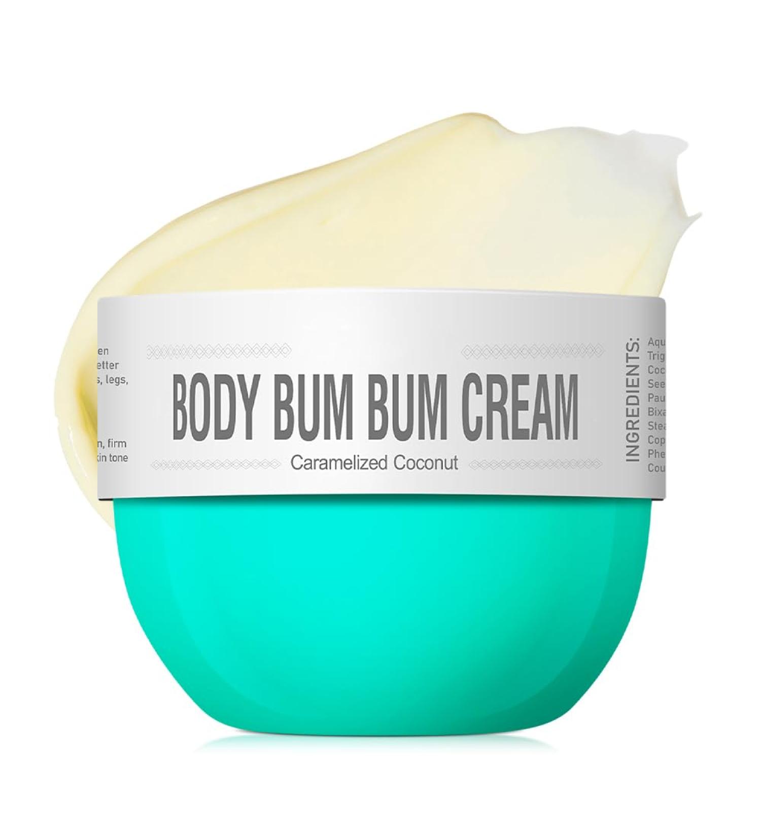 Bum Cream 80ml Coconut Infused Butt Bum Cream to Firm Smooth and Tighten Skin Moisturizing Body Cream - Buy Online on GoSupps.com