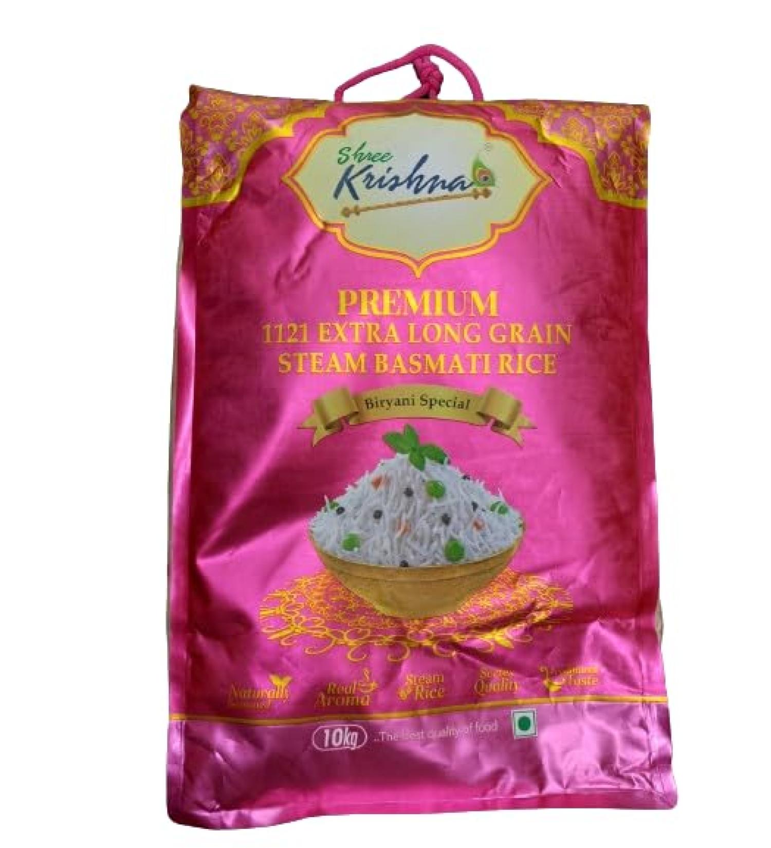 Seelans |Shree Krishna Extra Long Grain| 5KG | Authentic & Nutritive | High Fibre & Protein | Great Taste and Aroma | Long Grain Basmati Rice for Biryani | Gluten Friendly | Indian Origin - Buy Online on GoSupps.com