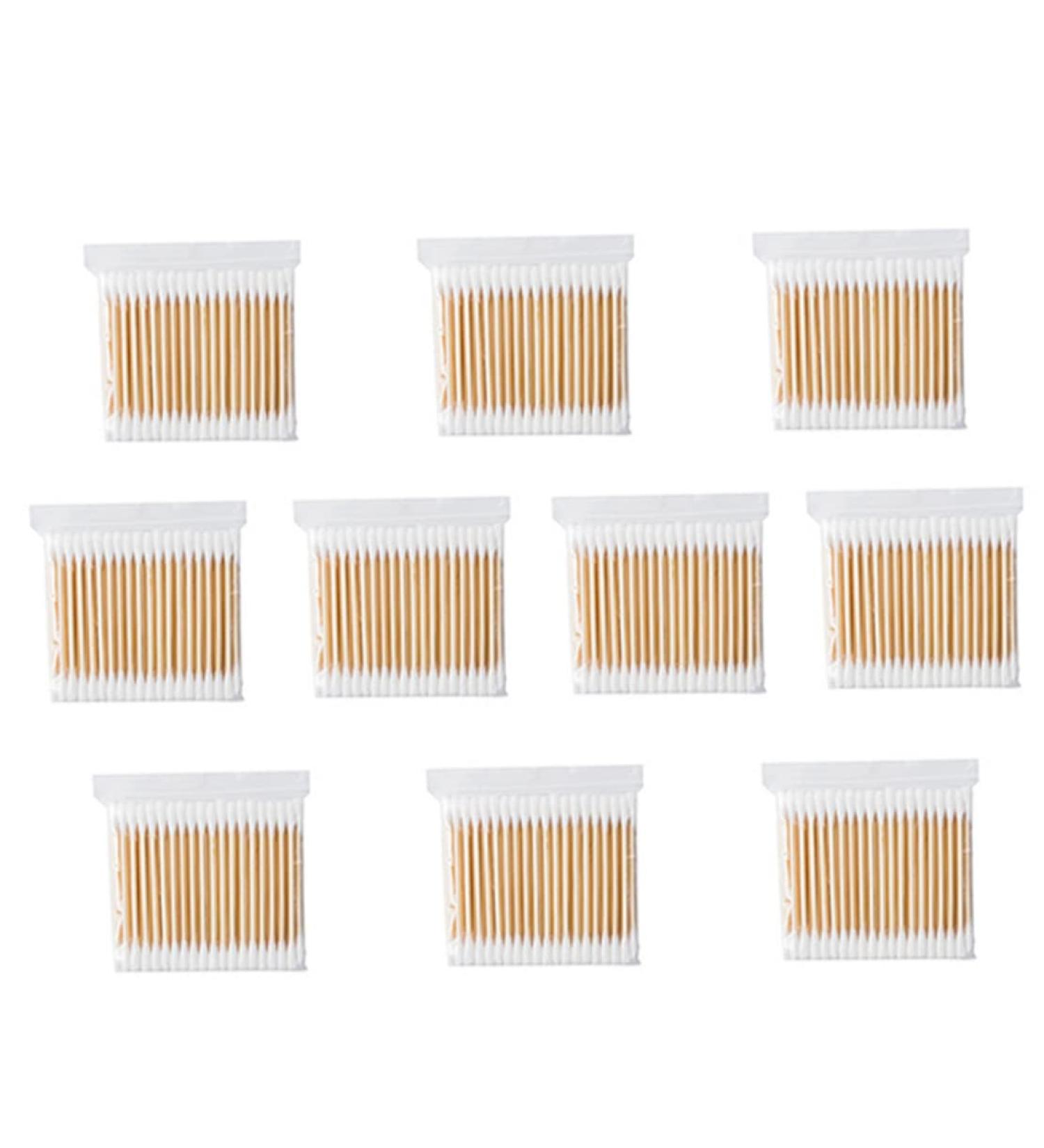 1000PCS Double Ended Cotton Swabs - Cotton Buds for Makeup Travel Ear Cleaning & Pets - Eco-Friendly Wooden Sticks - Buy Online on GoSupps.com