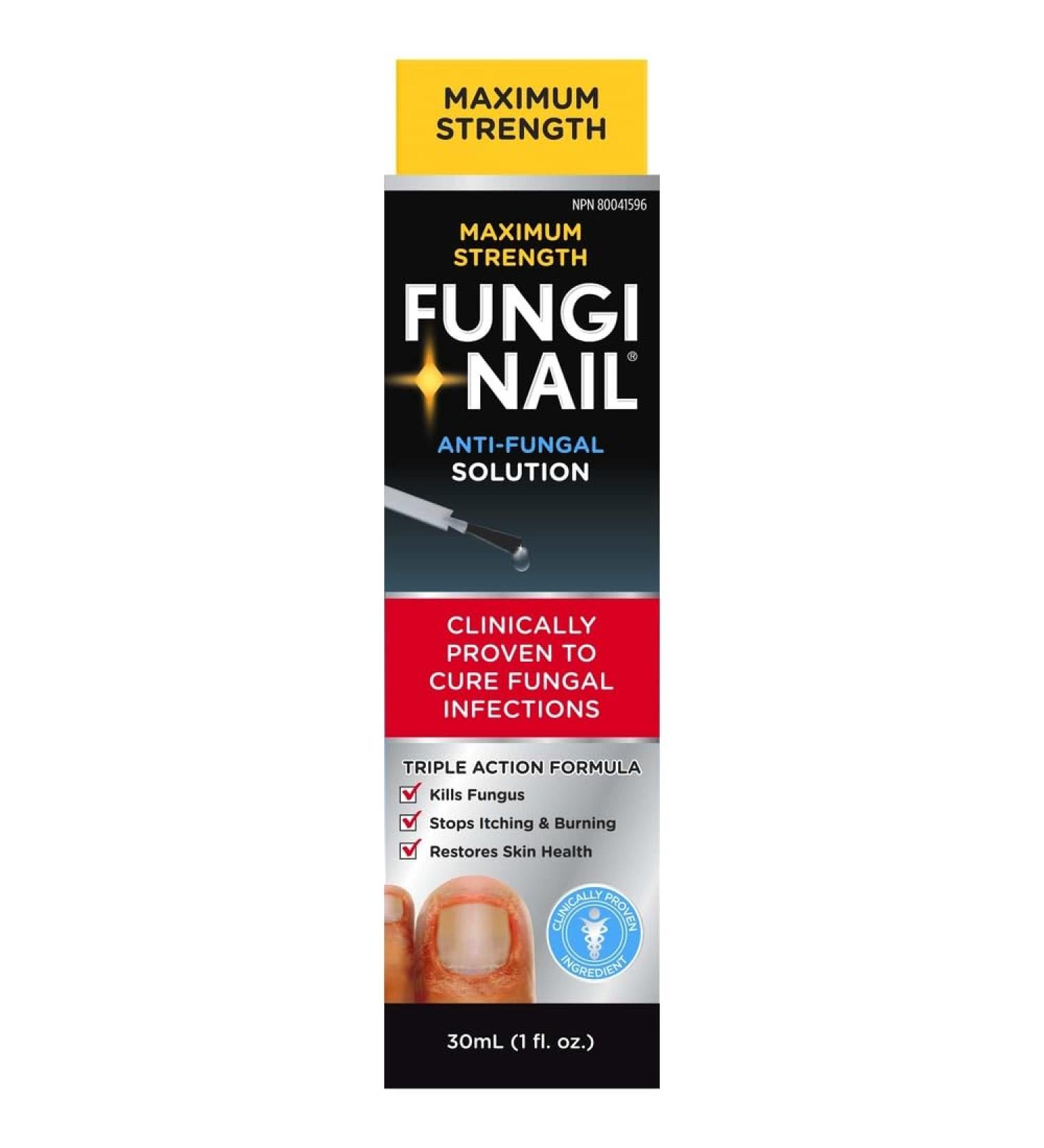 Fungi-Nail Anti-Fungal Solution 30mL- Kills Fungus That Can Lead To Nail Fungus & Athlete s Foot Undecylenic Acid 25% & Clinically Proven to Cure Fungal Infections - Buy Online on GoSupps.com