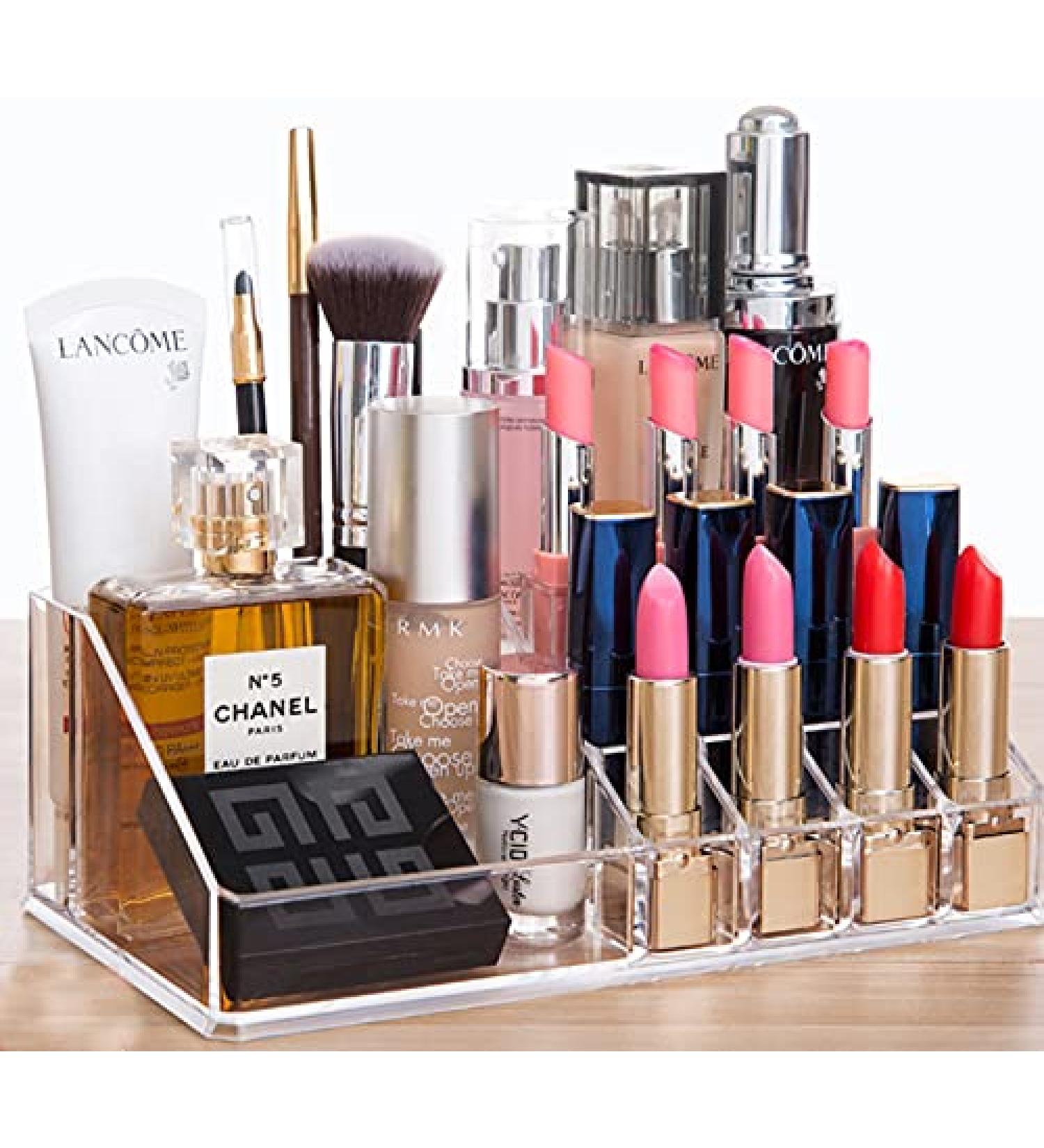 Clear Makeup Organizer Cosmetic Display Case for Jewelry & Accessories - Cq Acrylic Medium 8.8x5x3.1 Inch - Pack of 1 - Buy Online on GoSupps.com