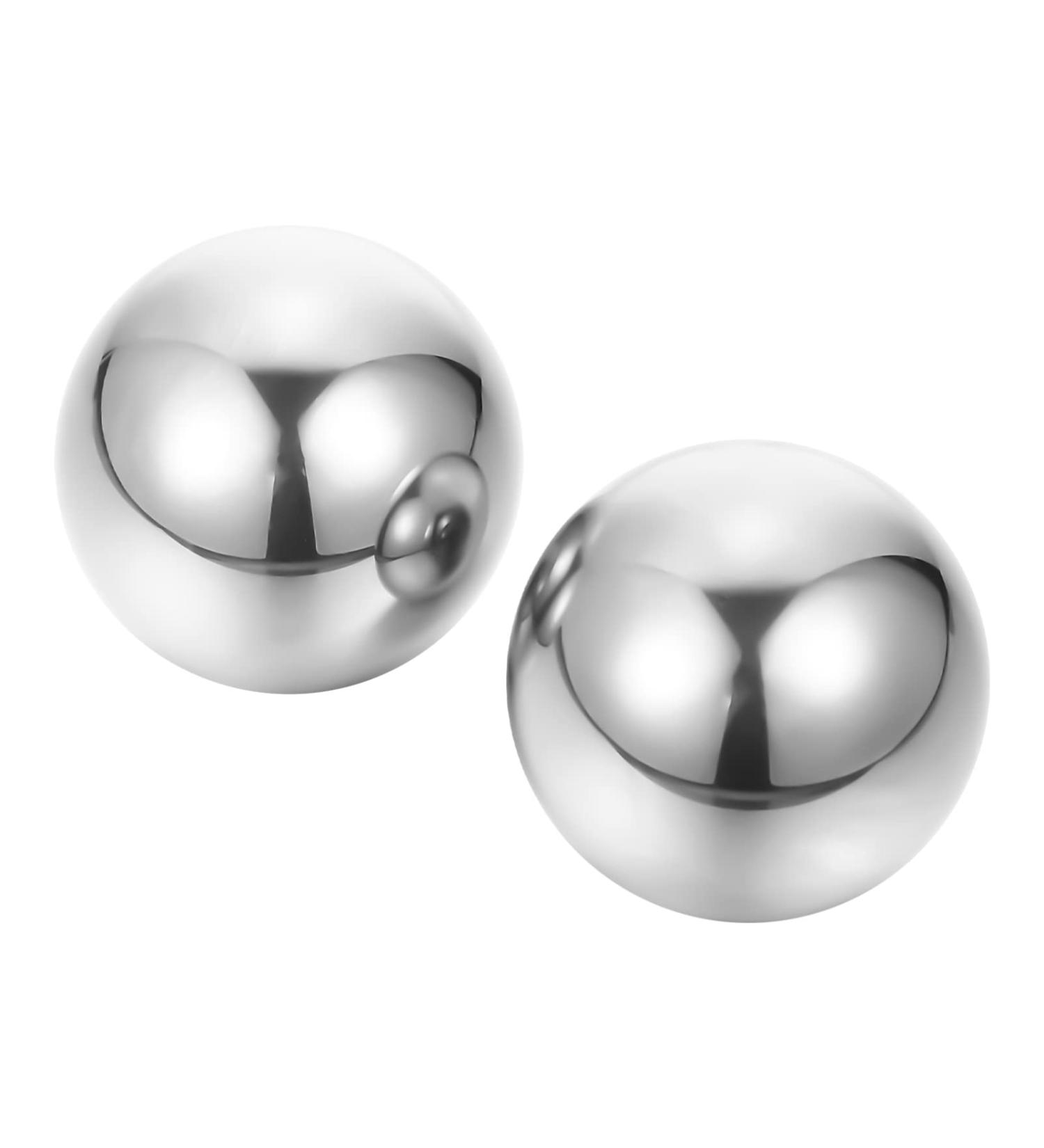 Frcolor 2-Pack Stainless Steel Massage Balls - Fitness & Health Chatting Toys - Durable Metal Handballs - Buy Online on GoSupps.com