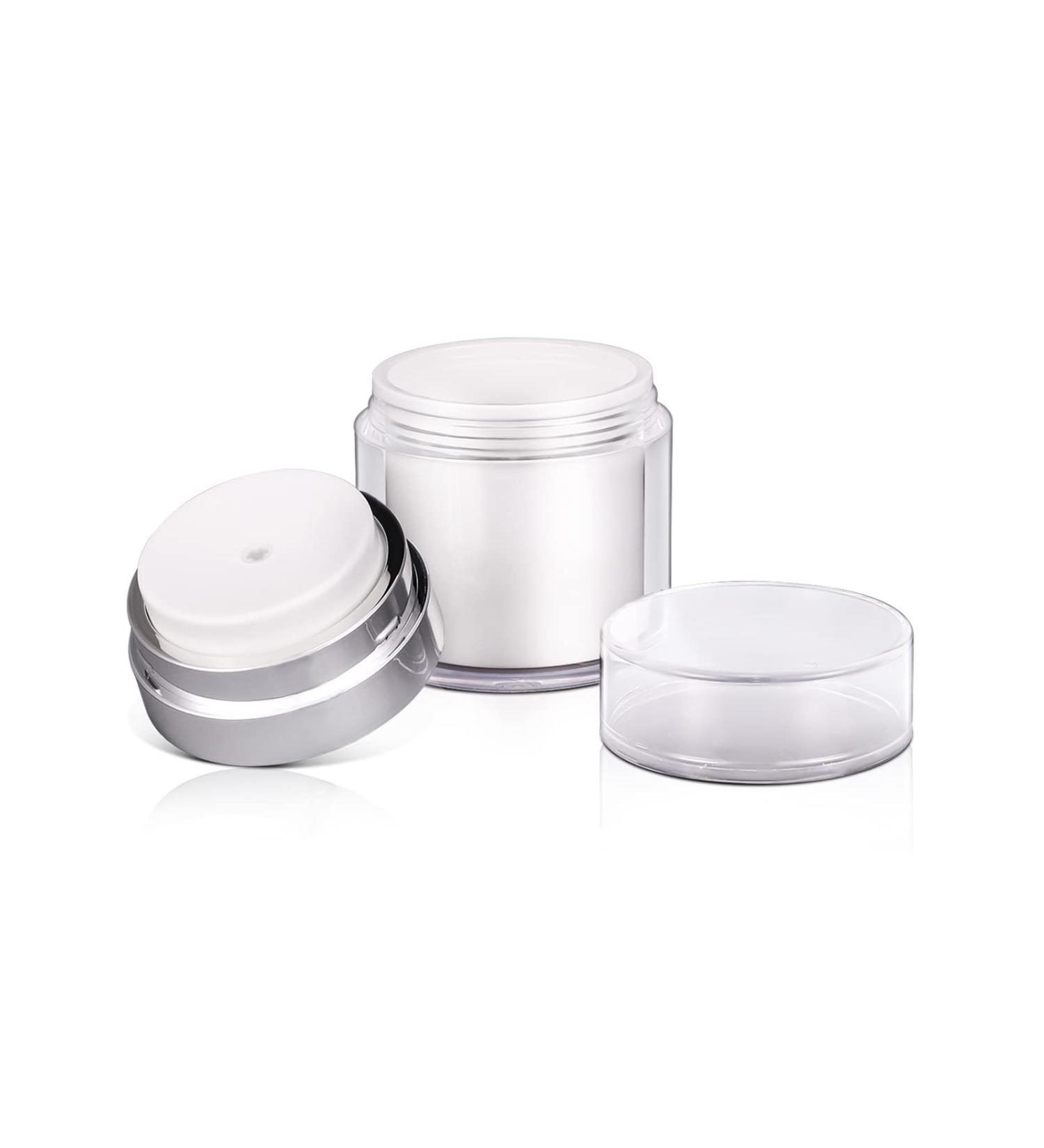 ASEVAT Airless Pump Jar 1oz White - Refillable Vacuum Pump Bottle for Lotions and Creams - Buy Online on GoSupps.com