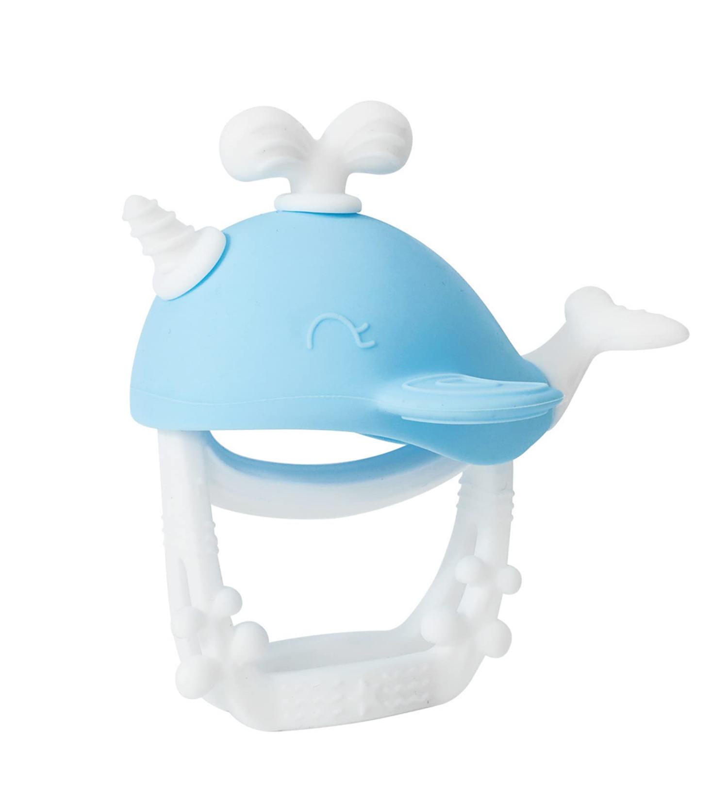 Baby Mitten Silicone Teether - Never Drop Teething Toy for Soothing Pain Relief | Chew Toy for Babies (Whale) - Buy Online on GoSupps.com