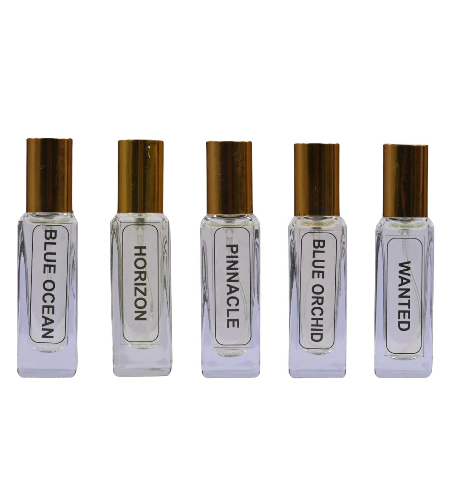 Blue Ocean Horizon Pinnacle Blue Orchid Wanted| Luxury Eau De Perfume| 5x20ML Set (100ML)| 35% Concentration Oil Perfume| Luxury Perfume For Mens| 8HR Long Lasting| Best Perfume Set - Buy Online on GoSupps.com