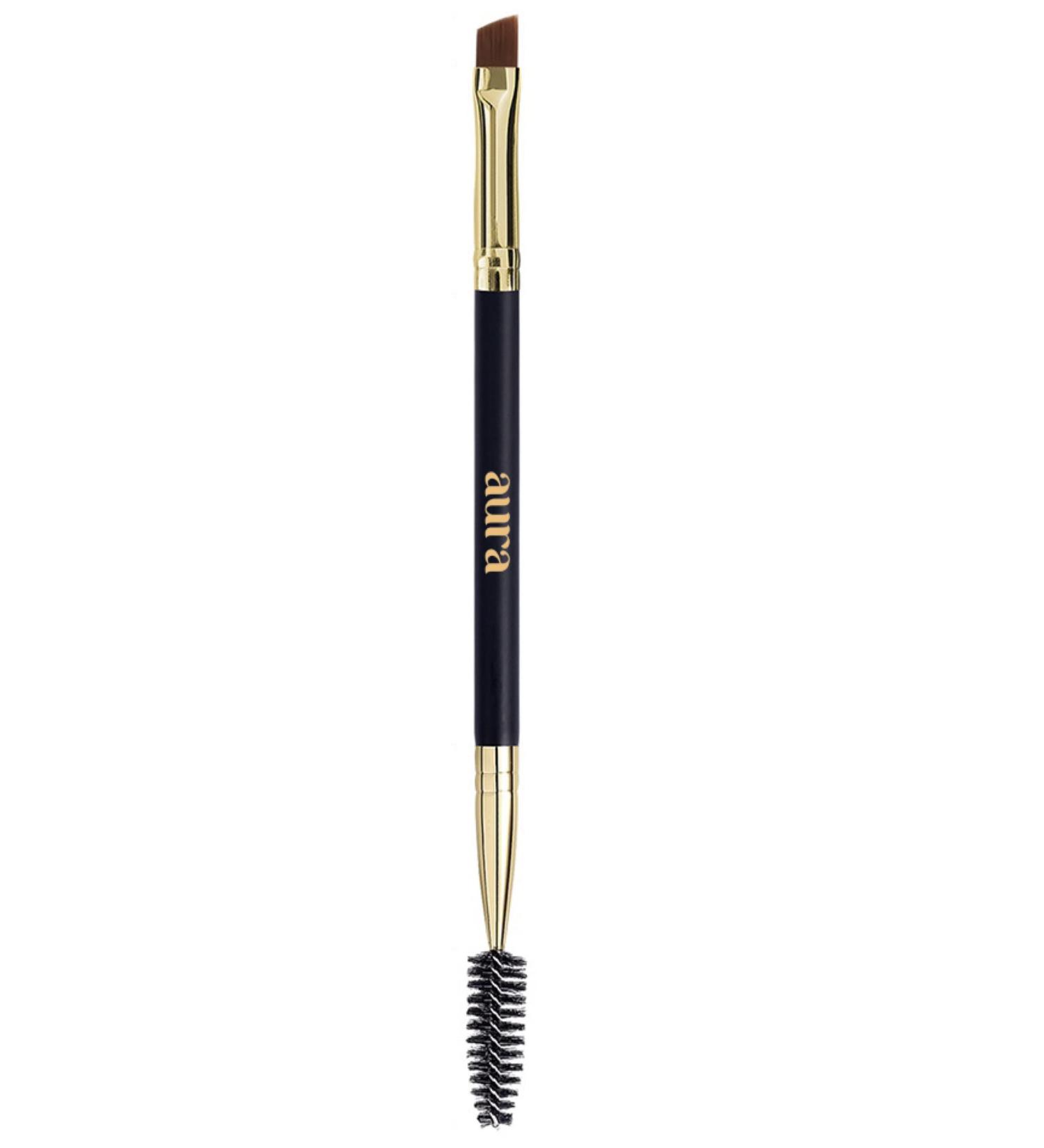 Duo Eyebrow Brush and Eyeliner Brush Set by Aura - Eye Makeup Brushes for Brow Tinting, Combing, and Application - Buy Online on GoSupps.com