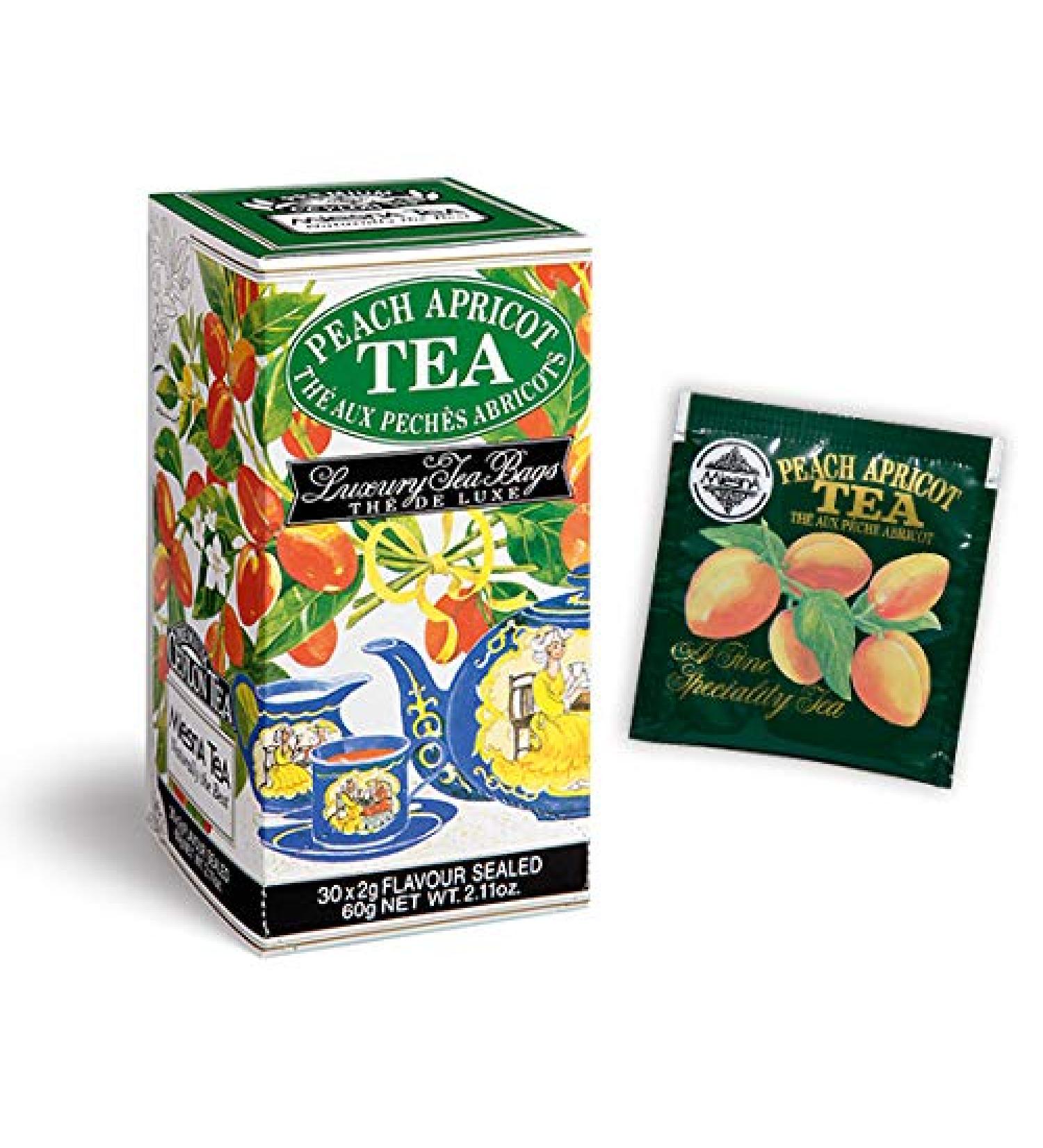 Mlesna 6 packs of Albricot and Peach Tea Mlesna with 30 filters each - A unique blend the sweetness of peach and the fragrant aroma of apricot united in a smooth and delightful tea