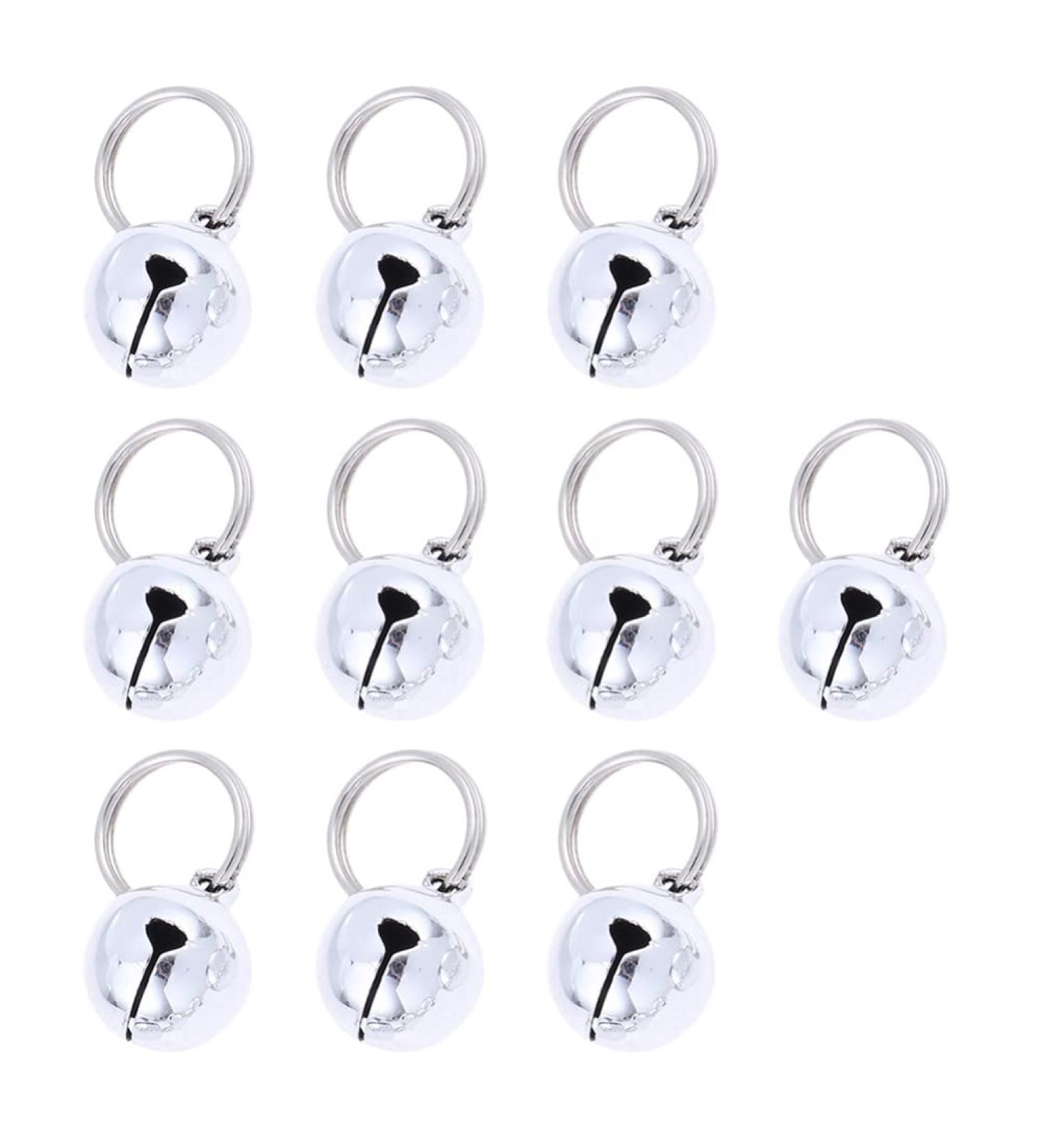 Balacoo Pet Bells 10pcs Cat Dog Bells Pet Collar Accessories Pet Training Bells for Kitten Collars Puppy Collars Silver - Buy Online on GoSupps.com