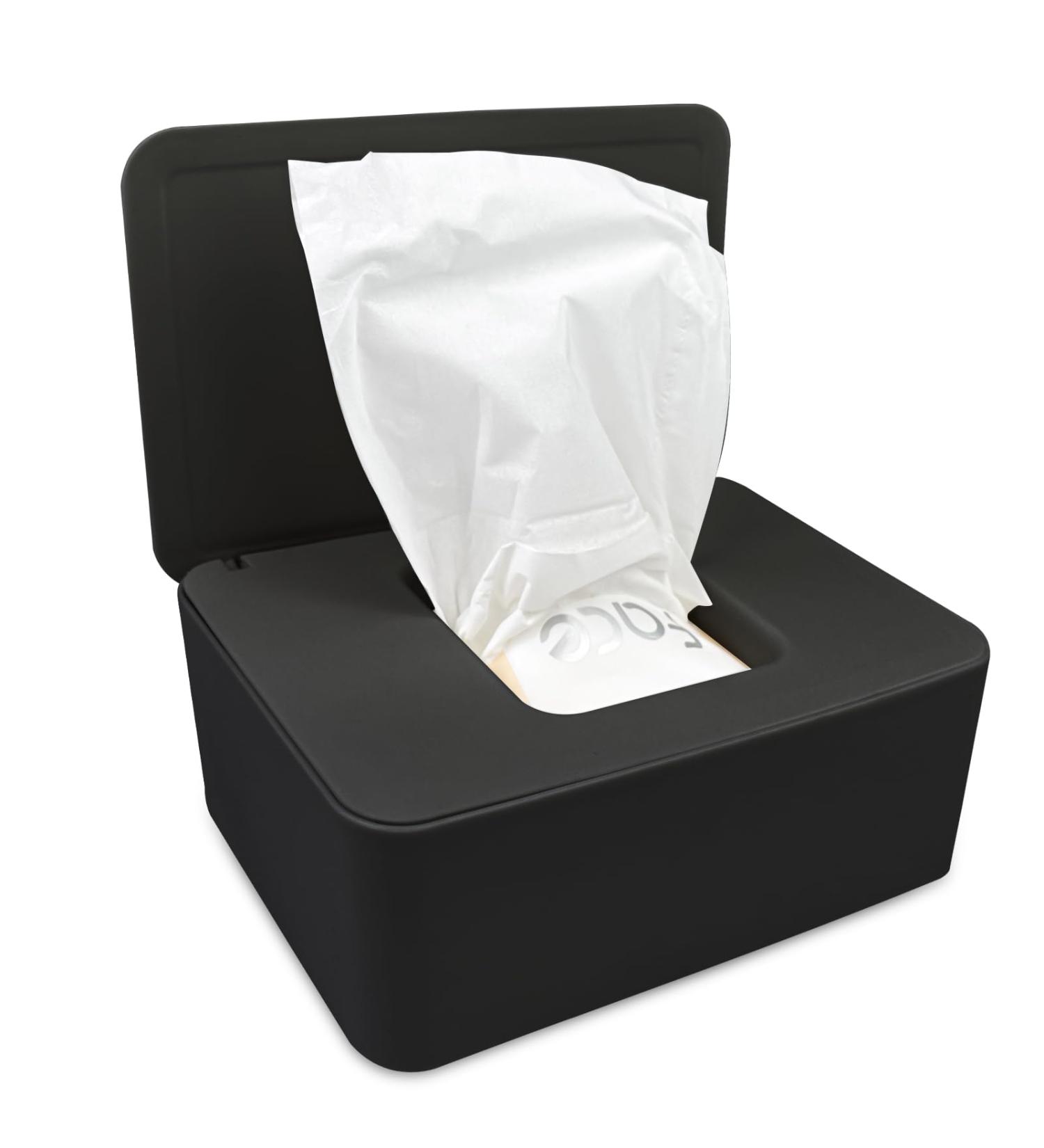 Buy Lectorias PP Material Wet Wipes Box - Sealed Handkerchief & Cosmetic Towel Container - Black | Durable Wet Wipes Holder for Adults - Buy Online on GoSupps.com