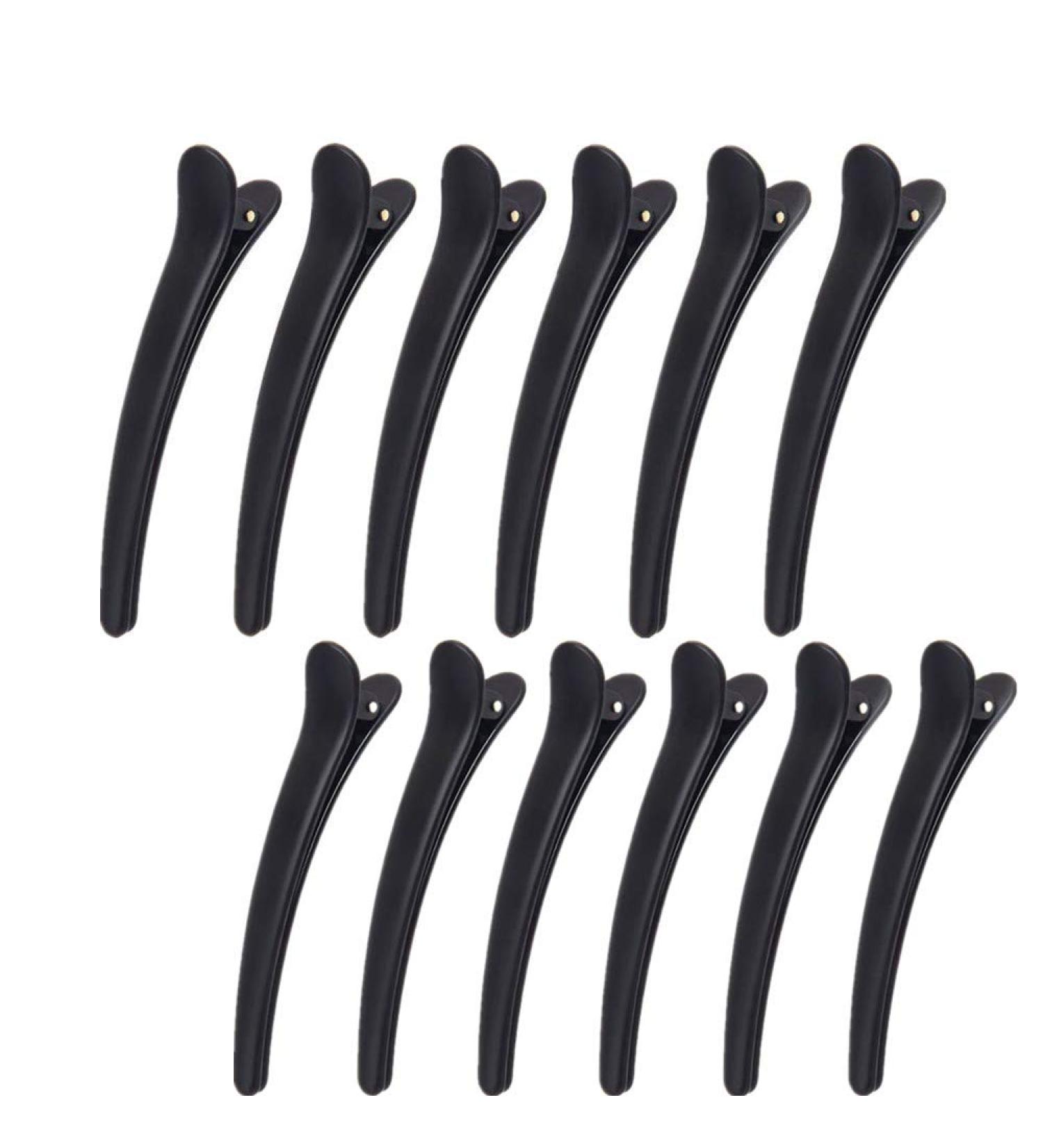 VOARGE 12 Pieces Hair Clips for Hairdressing | Quality Sectioning Clips for Ladies | Durable Plastic 12 cm Hairdresser Supplies - Buy Online on GoSupps.com