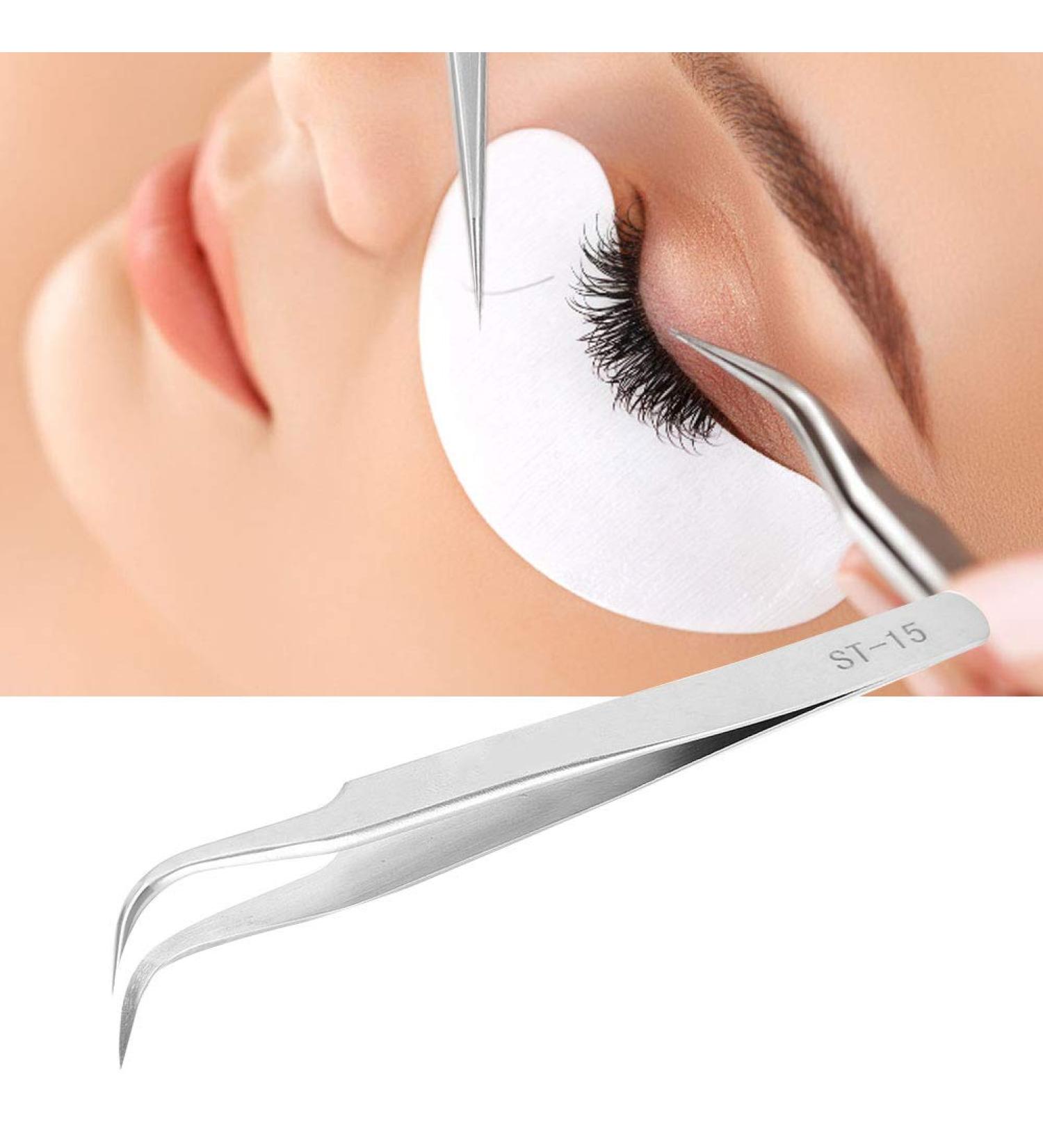 Durable Anti-Rust Safety Firm Eyelashes Extension Tool Comfortable Tweezers for Eyelash Grafting for Home Girls(ST-15) - Buy Online on GoSupps.com
