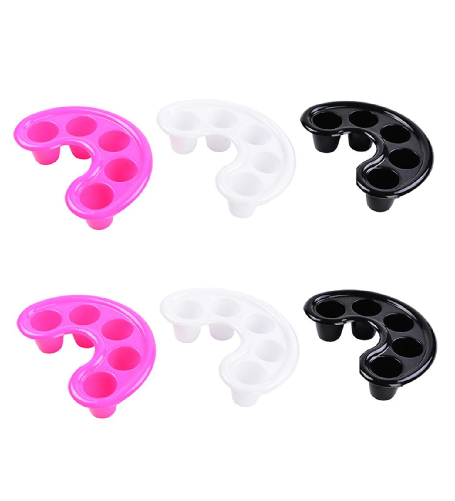 CALLARON 6pi ces Bol De Manucure Pour limination Des Peaux Mortes Et Trempage Des Ongles Lot De Noir Blanc Et Rose - Buy Online on GoSupps.com