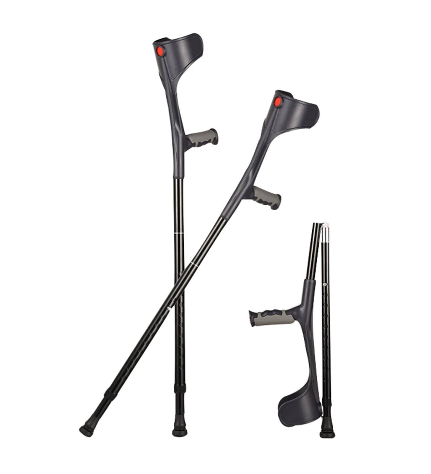 Folding Aluminum Forearm Crutches Lightweight Crutches for Travel or Work for 140-185cm People Black 2 Count Anniversary Lucky Star - Buy Online on GoSupps.com