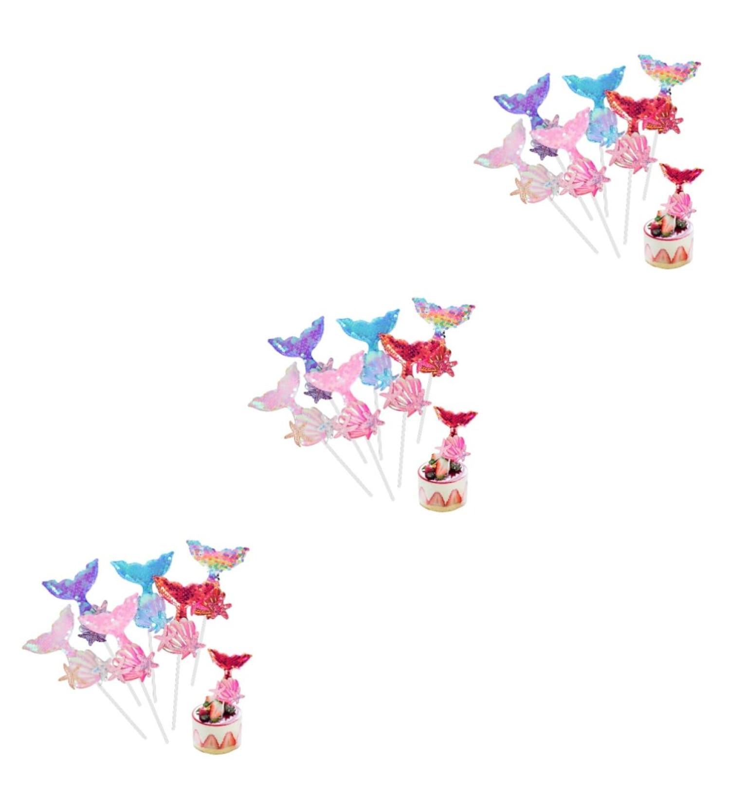 UPKOCH 18 Pcs Cake Decoration Seashell Decor Ocean Decorations Under The Sea Cupcake Topper Mermaid Cupcake Topper Under The Sea Cake Picks Toothpick Birthday Party Supplies Cloth Wedding - Buy Online on GoSupps.com