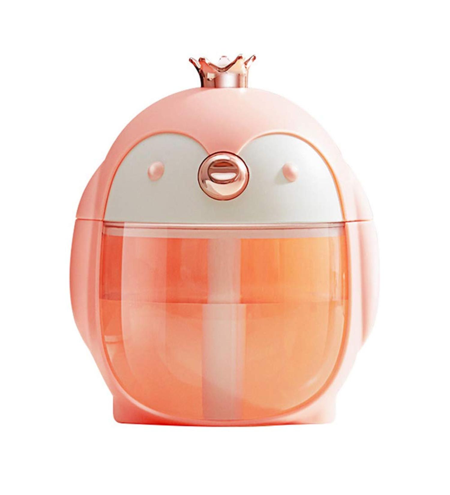 Portable Cute Penguin Aromatherapy Essential Oil Humidifier 300ml - Auto Shut-Off 7 Color LED Diffuser for Bedroom Office - Perfect Gift for Women & Girls (Pink - Buy Online on GoSupps.com