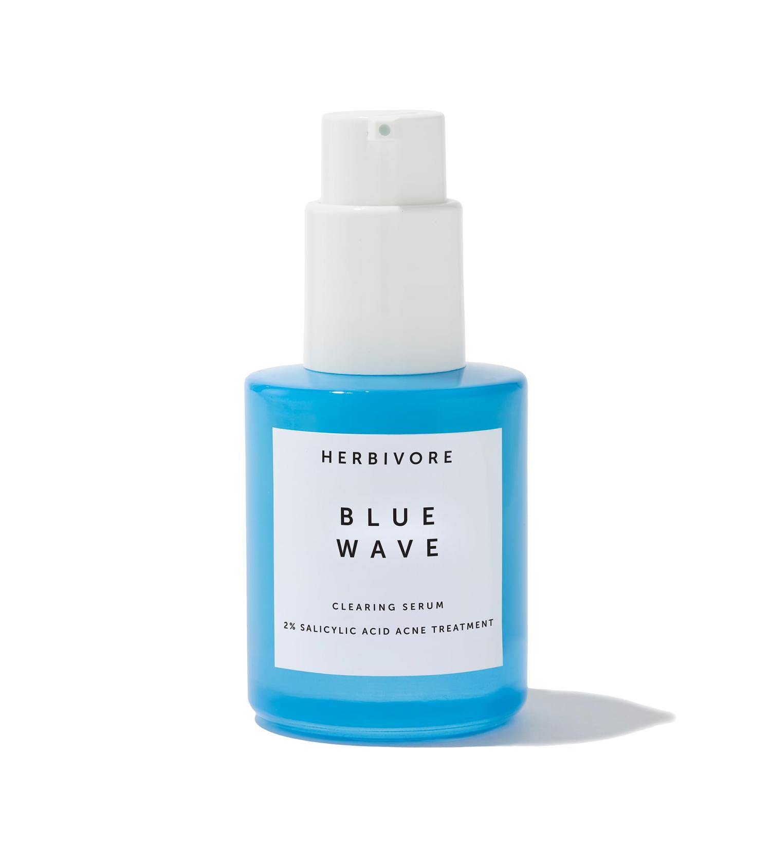 HERBIVORE Blue Wave Clearing Serum | Acne Treatment with 2% Salicylic Acid Blue Tansy & Willow Bark | Plant-Based Vegan Cruelty-Free | 30mL - Buy Online on GoSupps.com