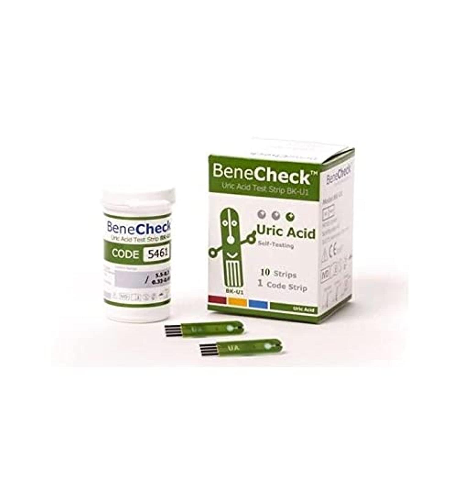 BeneCheck Uric Acid Test Strips BK-U1 - 25 Pack for Accurate Uric Acid Measurement - International Shipping Available - Buy Online on GoSupps.com