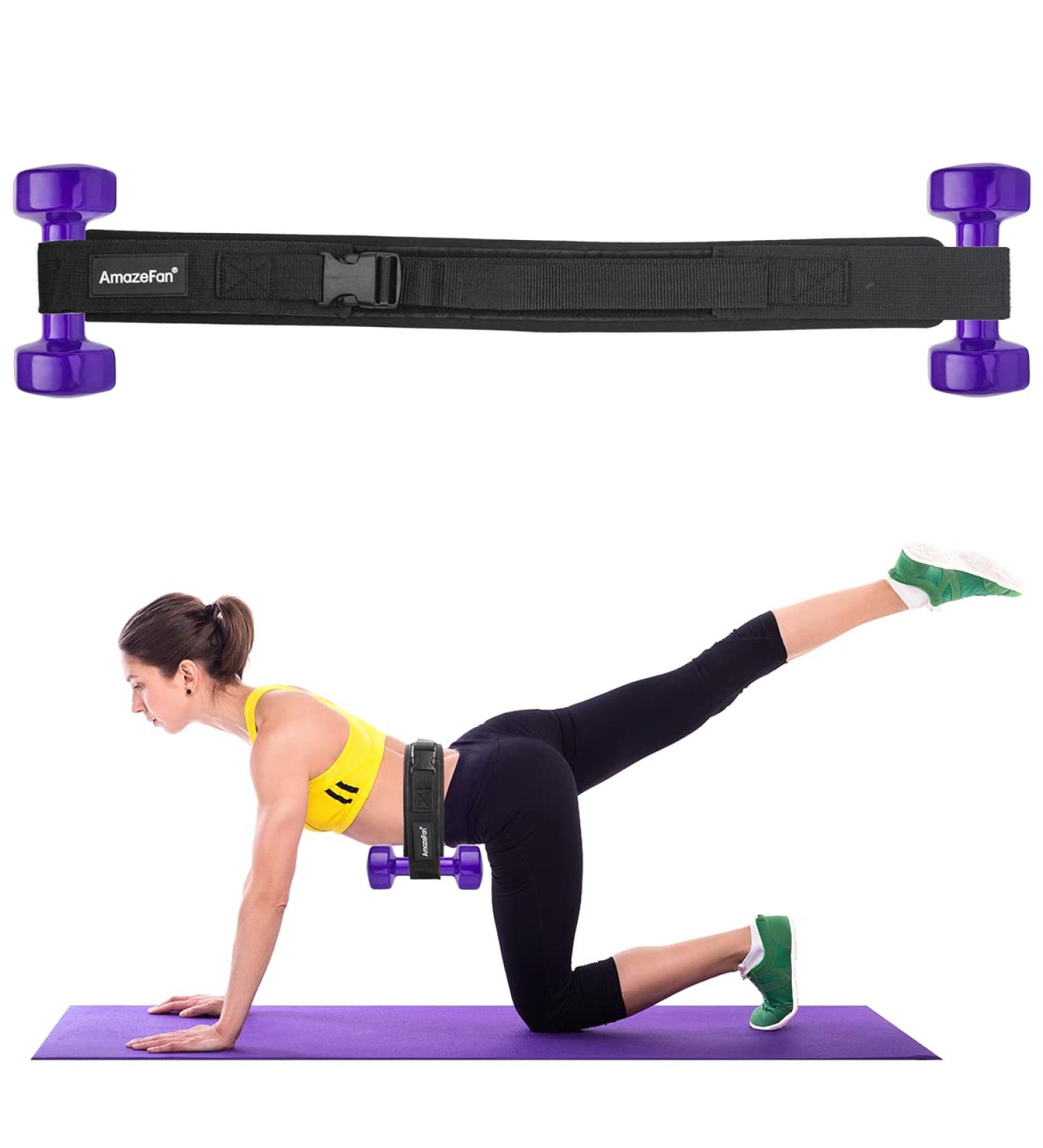 Amazefan Hip Dictation Belt - Slide-Resistant Booty Belt for Gym & Home Workouts | Multifunctional Dumbbell Accessory for Hip Bubbles & Strength Training - Buy Online on GoSupps.com