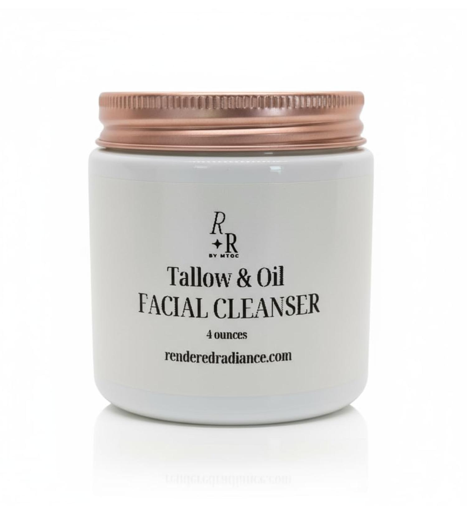 Rendered Radiance Tallow & Oil Facial Cleanser 4 oz
