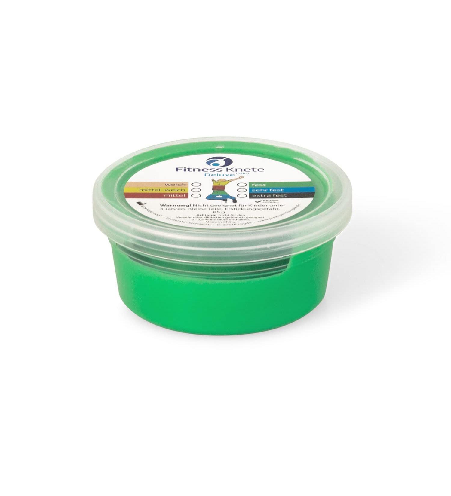 Fitness Clay Deluxe Color | 85g cans | Strength selection | Finger trainer | Hand trainer green firm
