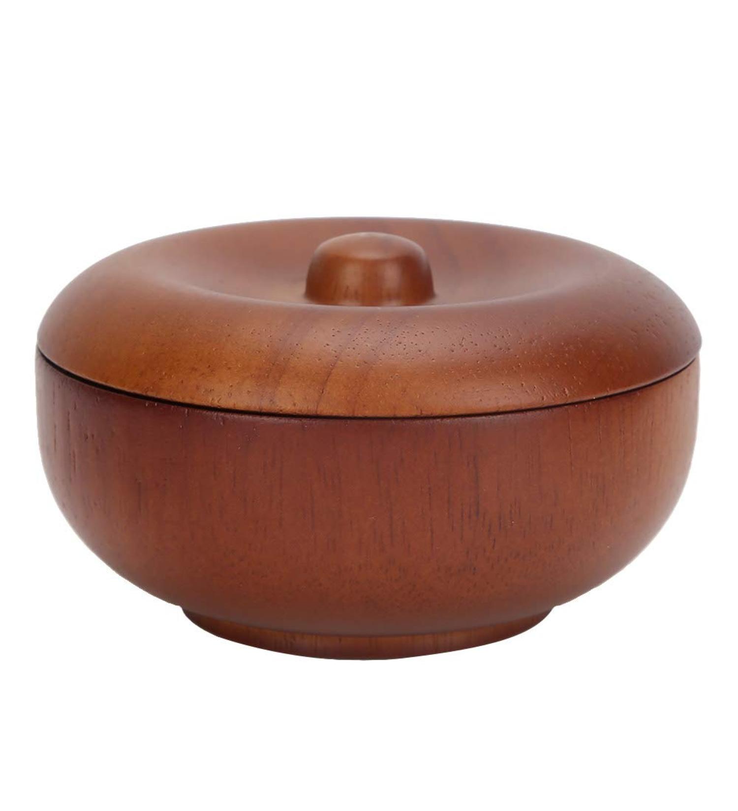 Premium Wooden Shaving Bowl | 3.7x1.7in Barber Tool for Men | Ideal Shaving Soap Bowl for a Perfect Shave - Buy Online on GoSupps.com