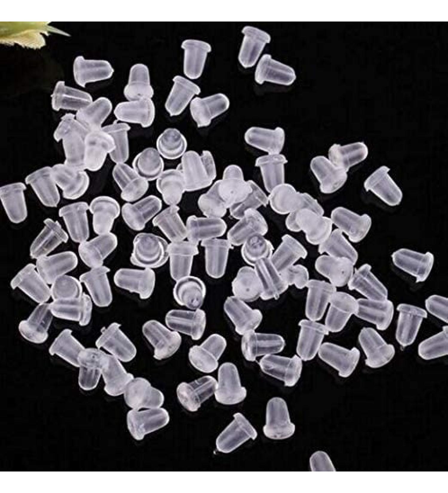 Rubber Earring Backs for Studs/Droopy Ears - 100 pcs 4mm - Buy Online on GoSupps.com