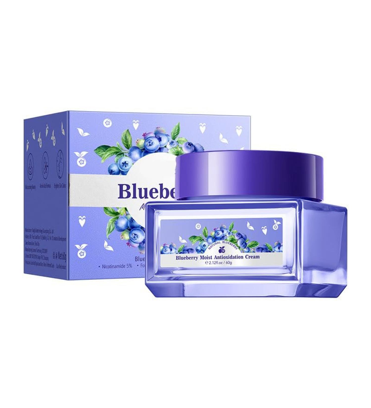 Blueberry Moist Facial Cream - 60g | Calming Softening & Moisturizing Skincare for Clear & Firm Skin - International Shipping Available - Buy Online on GoSupps.com