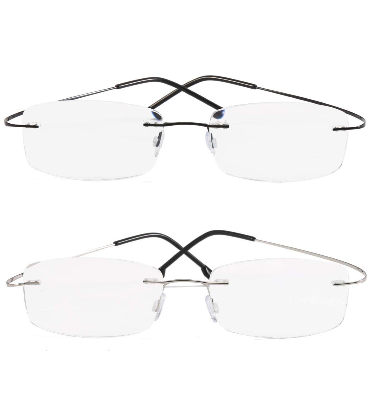 Viseng 2 Pack Rimless Titanium Reading Glasses for Men & Women - Ultralight +3.0 Readers - Buy Online on GoSupps.com