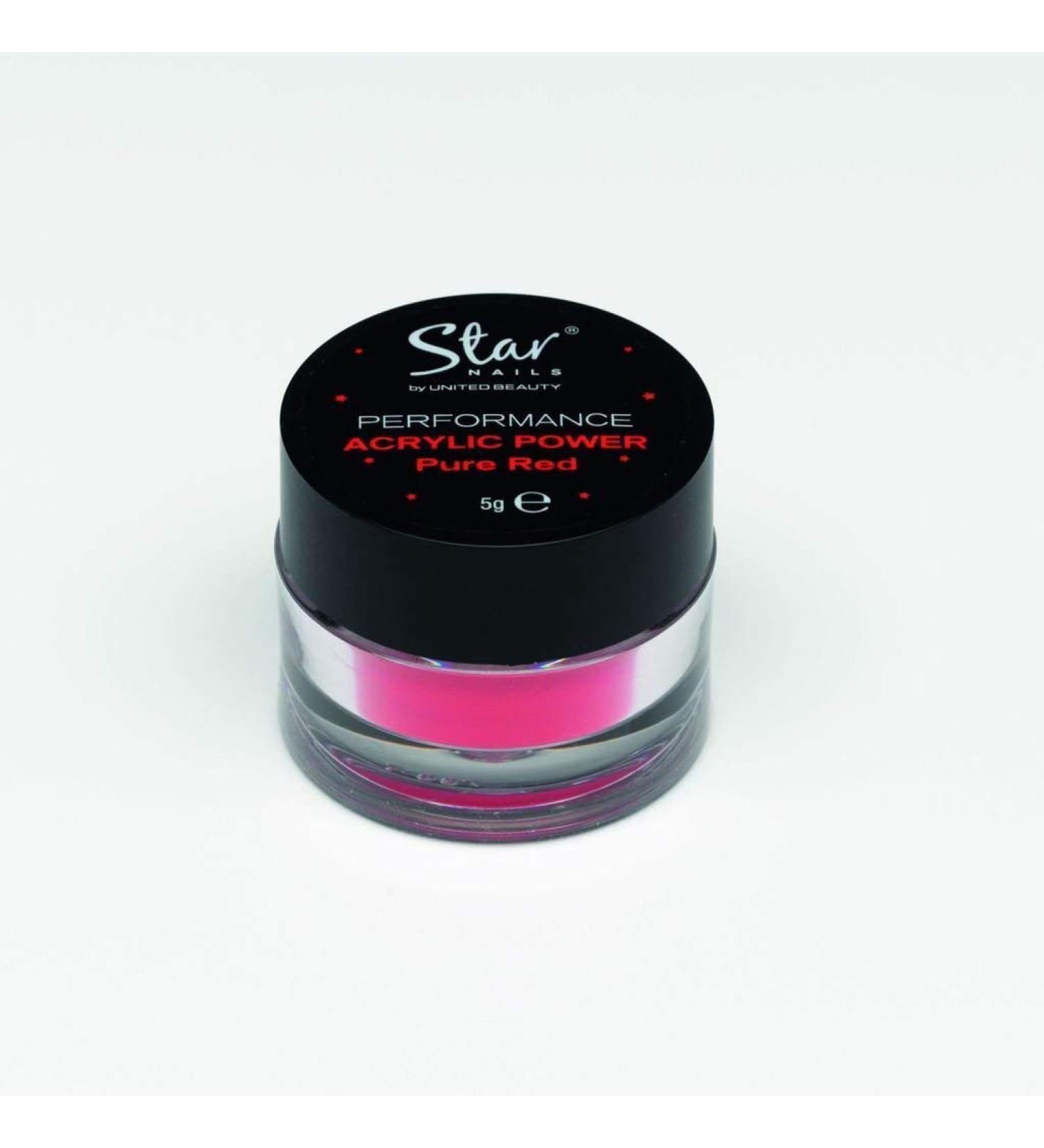 Star Nails Performance Acrylic Powder Pure Red 5g 5g Pure Red