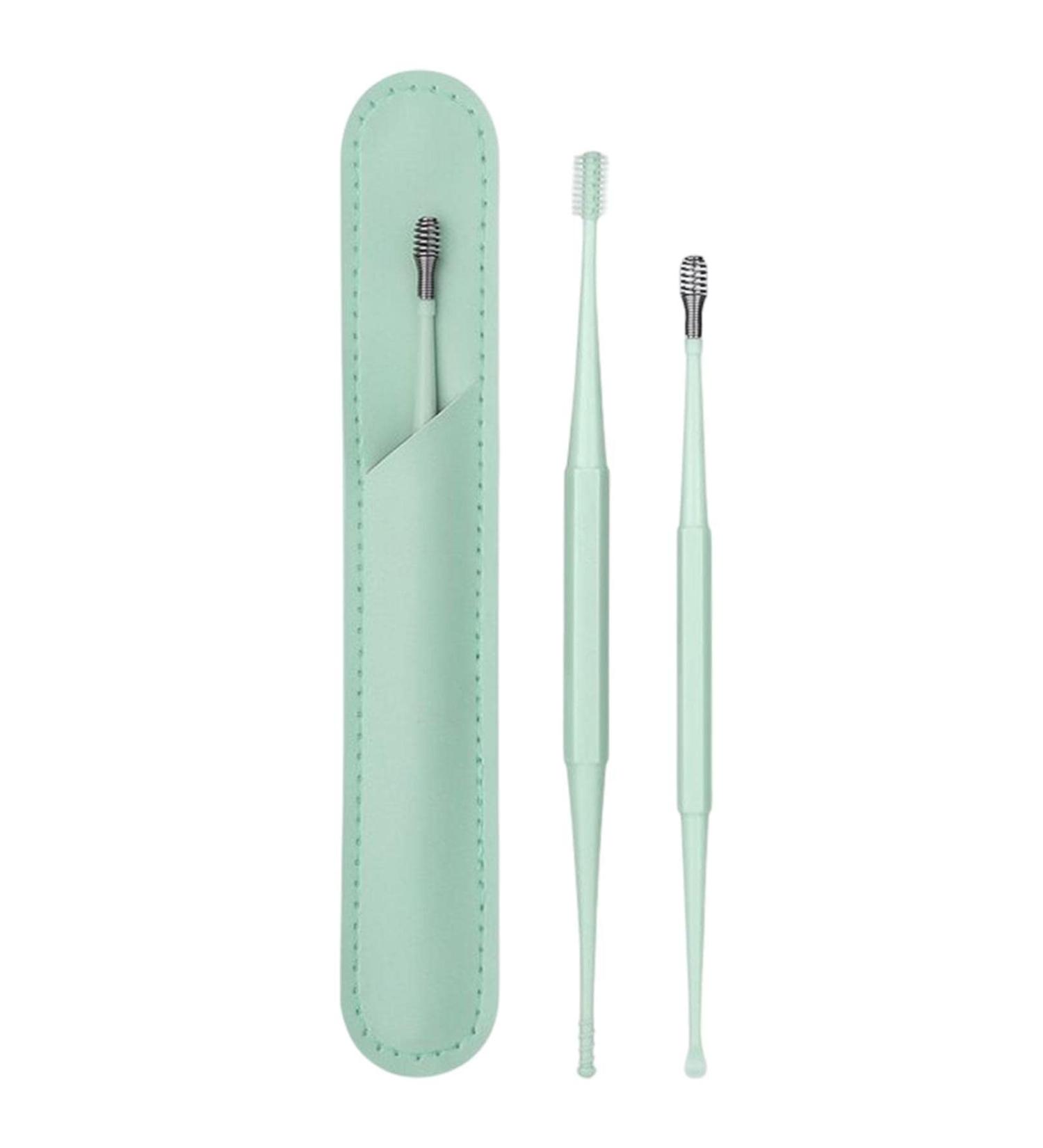 Kumprohu Double-Heads Ear Cleaning Tool Set - Thorough Ear Wax Removal for Children and Adults - Green - Buy Online on GoSupps.com